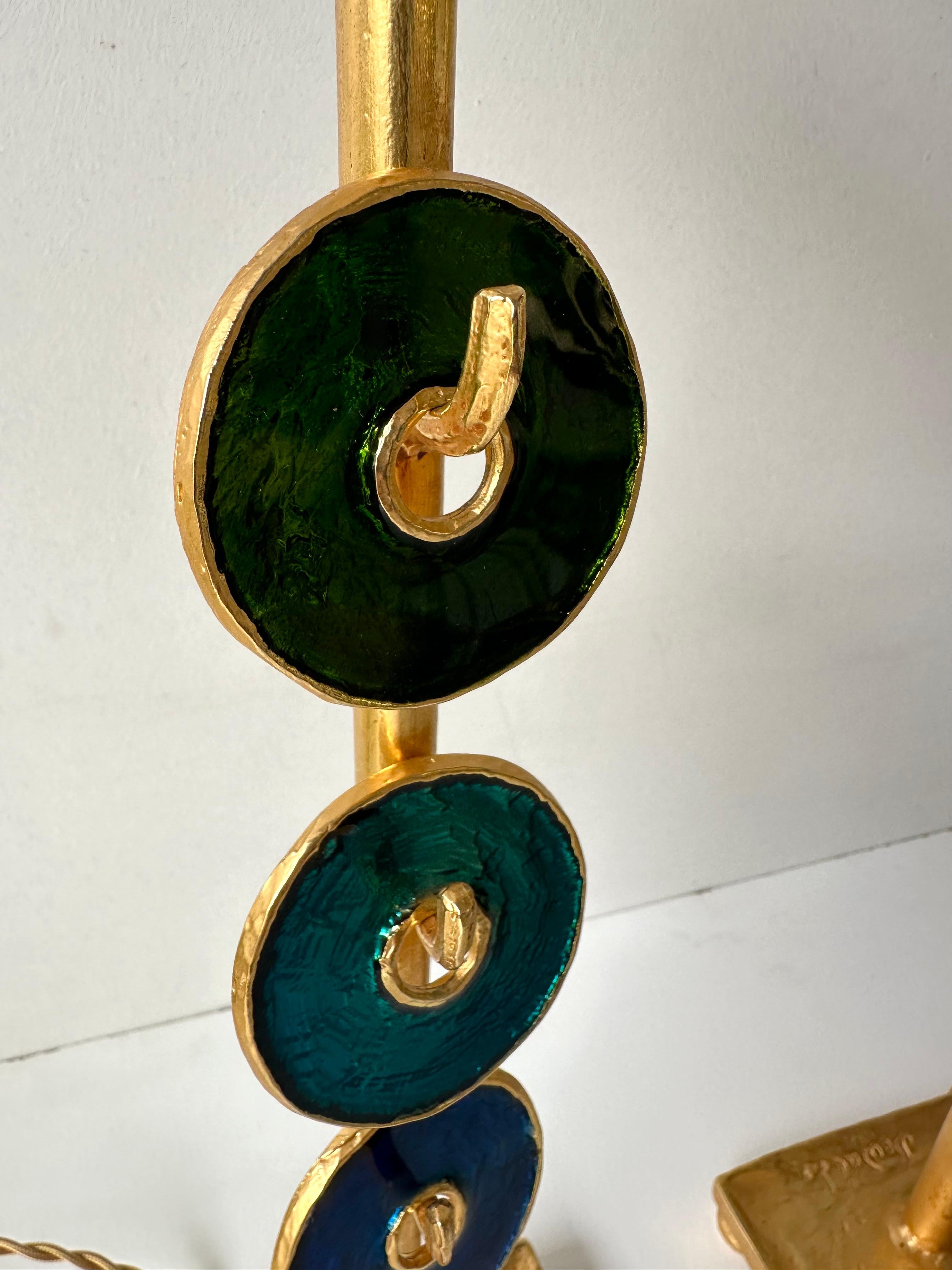 Late 20th Century Pair of Lamps by Nicolas Dewael for Fondica, France, 1990s For Sale