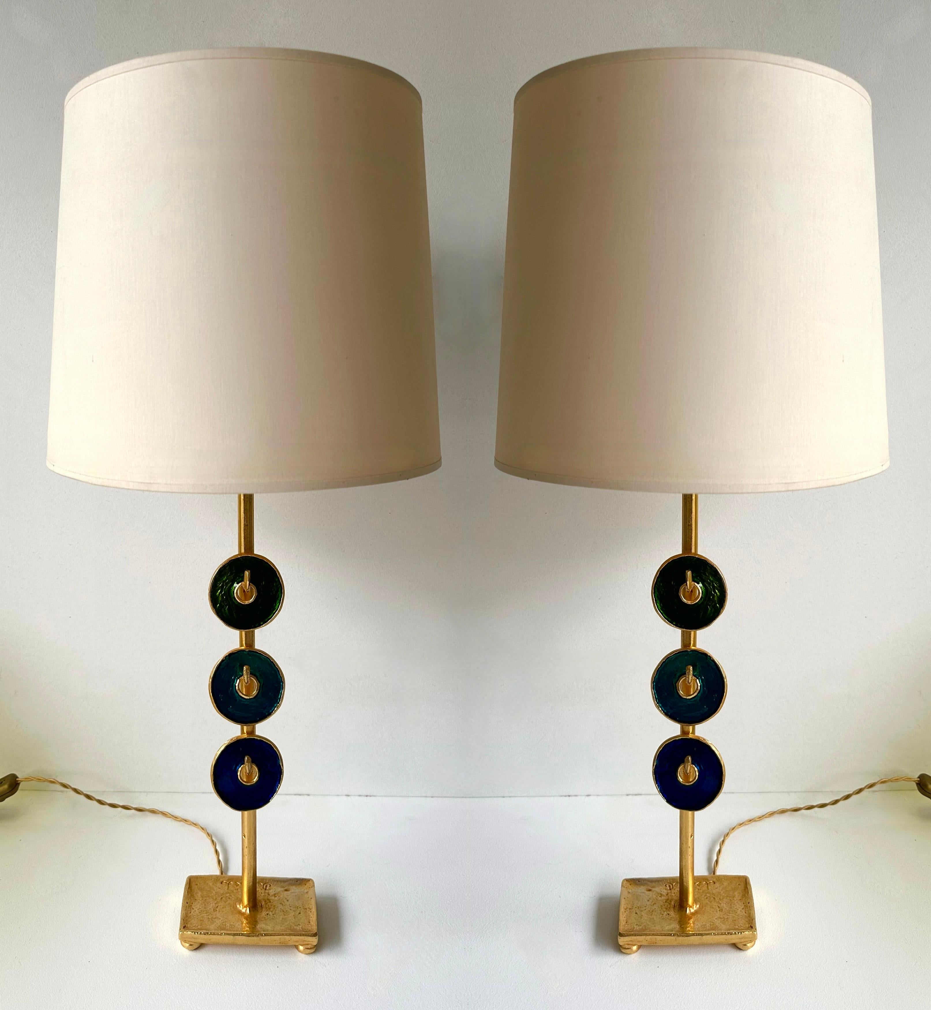 Pair of Lamps by Nicolas Dewael for Fondica, France, 1990s For Sale 1