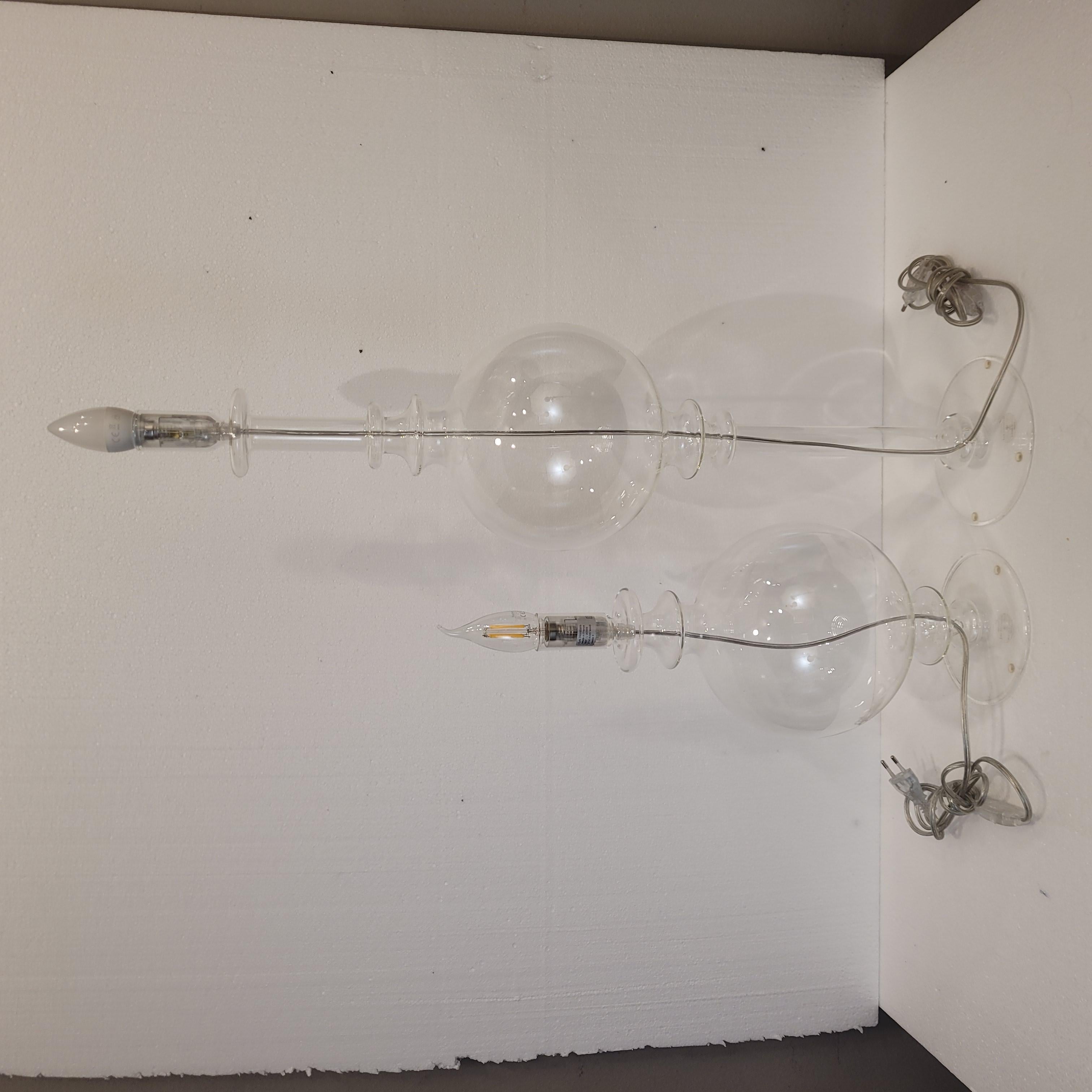 Fatto a mano Coppia di lampade/portacandele, cristallo Roche Bobois, Maison Héritiers in vendita