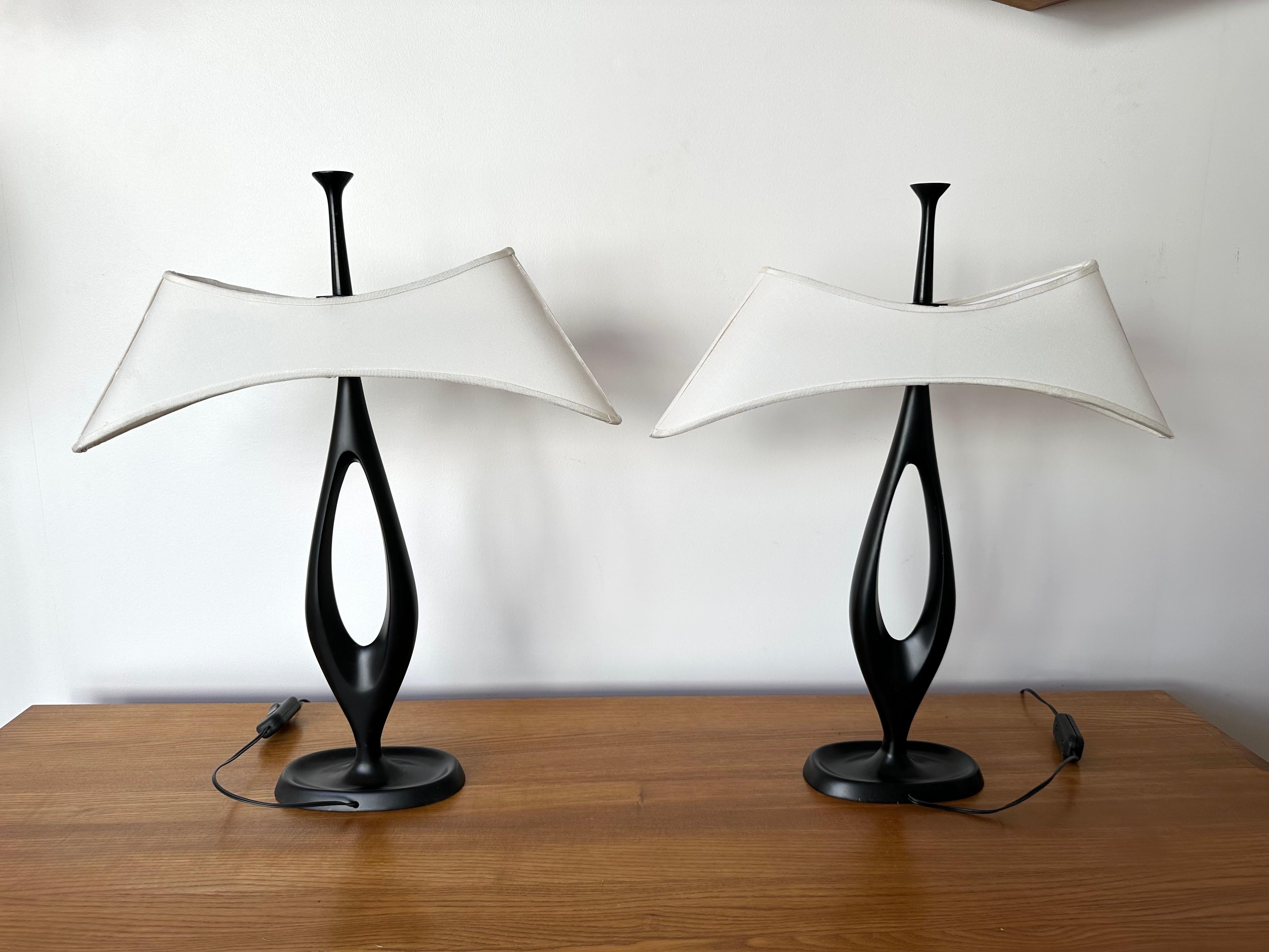 Pair of Lamps Cast Metal by Max Ingrand for Fontana Arte. Italy, 1950s 5