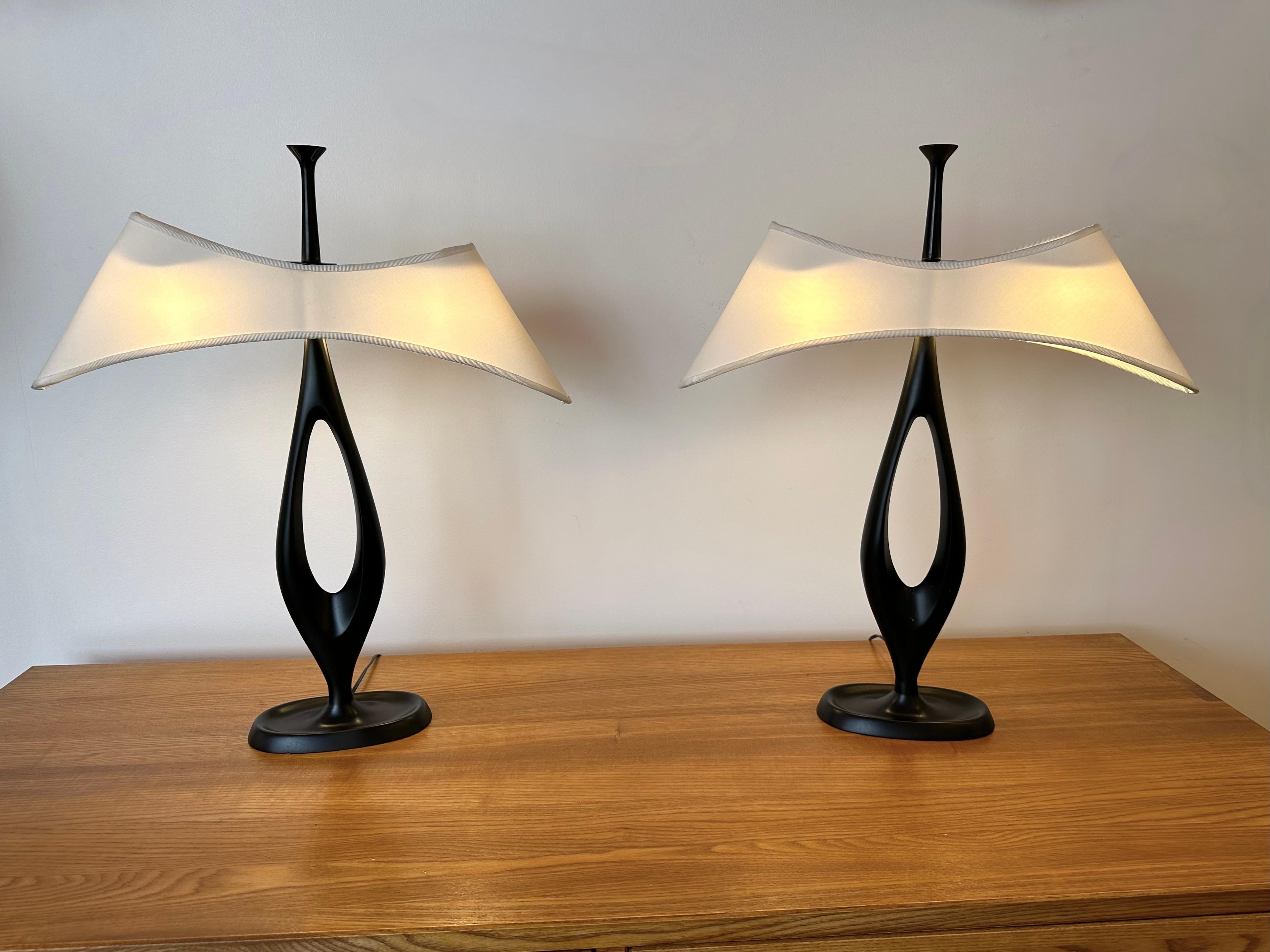 Pair of Lamps Cast Metal by Max Ingrand for Fontana Arte. Italy, 1950s 6