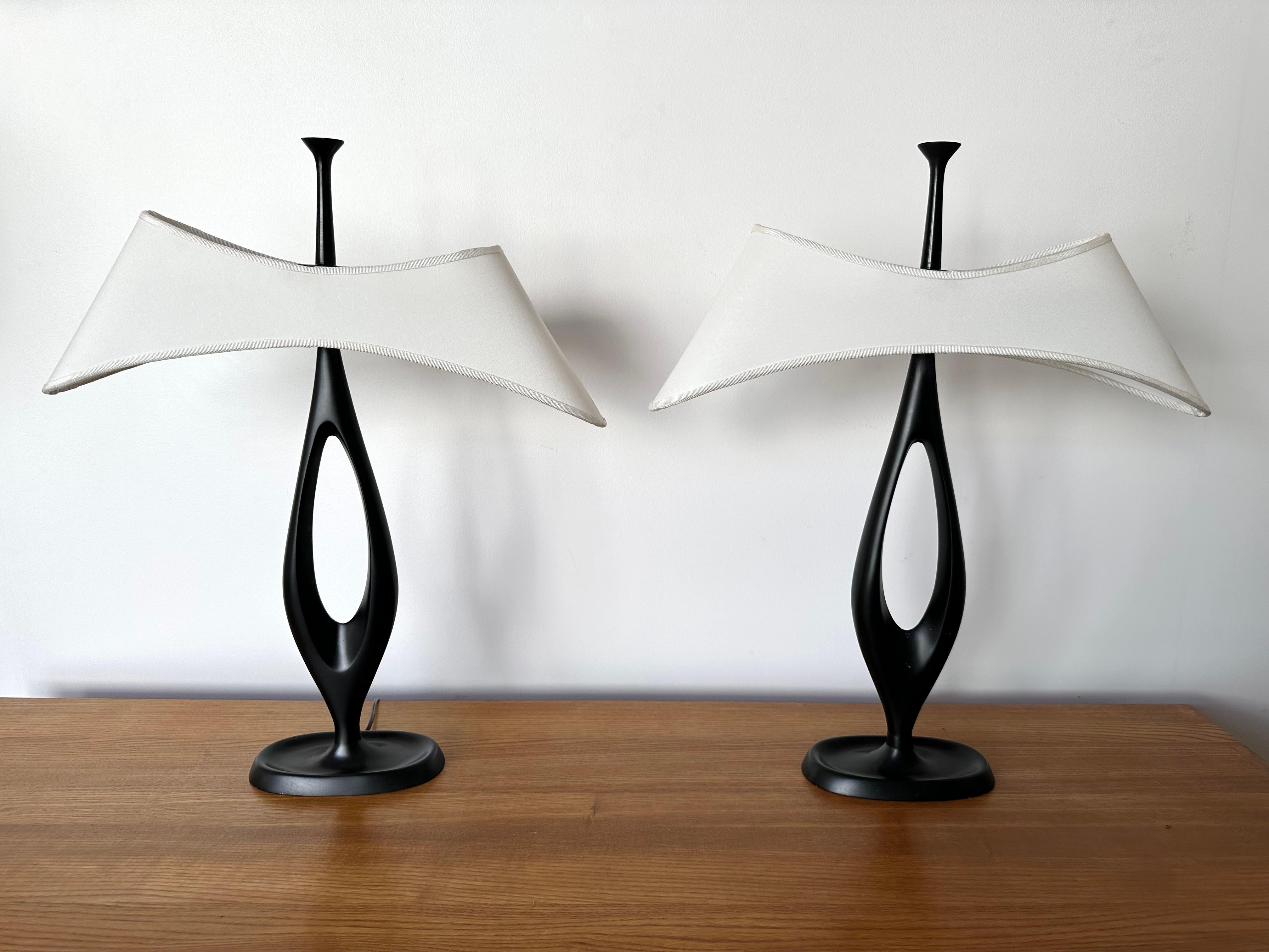 Pair of Lamps Cast Metal by Max Ingrand for Fontana Arte. Italy, 1950s 3