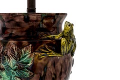 Pair of Lamps Decorated with a Frog, T. V. Sergent, End of the 19th Century