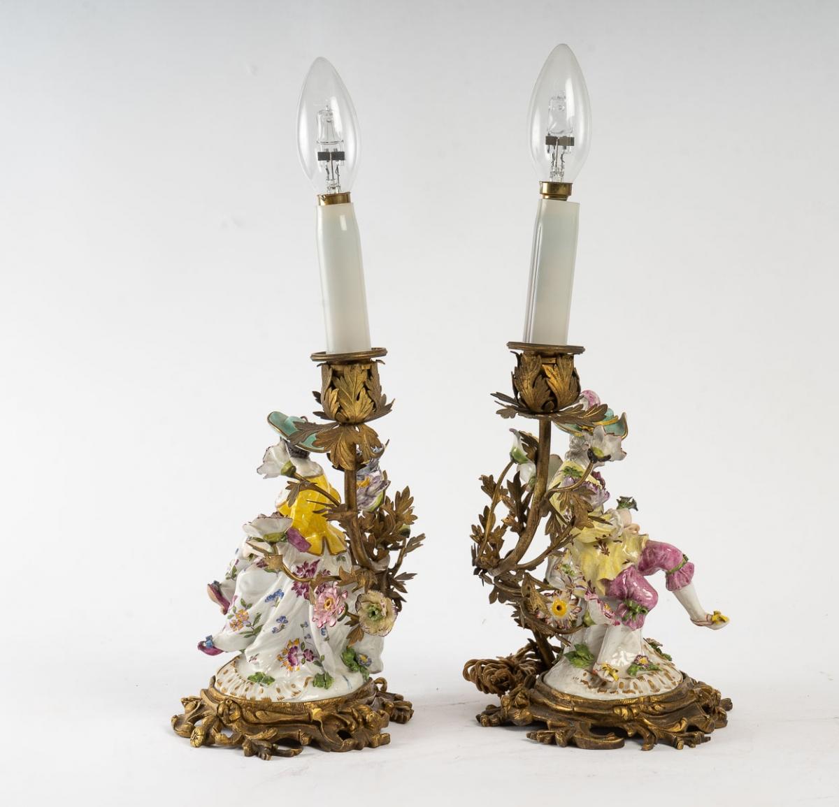Pair of Lamps, End of 19th Century In Good Condition In Saint-Ouen, FR