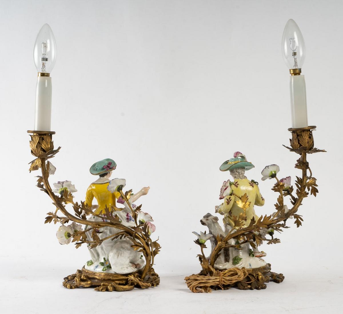 Late 19th Century Pair of Lamps, End of 19th Century