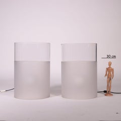 Paire de lampes Fatua Guido Rosati Fontana Arte Glass Milan Italie années 70 - 80