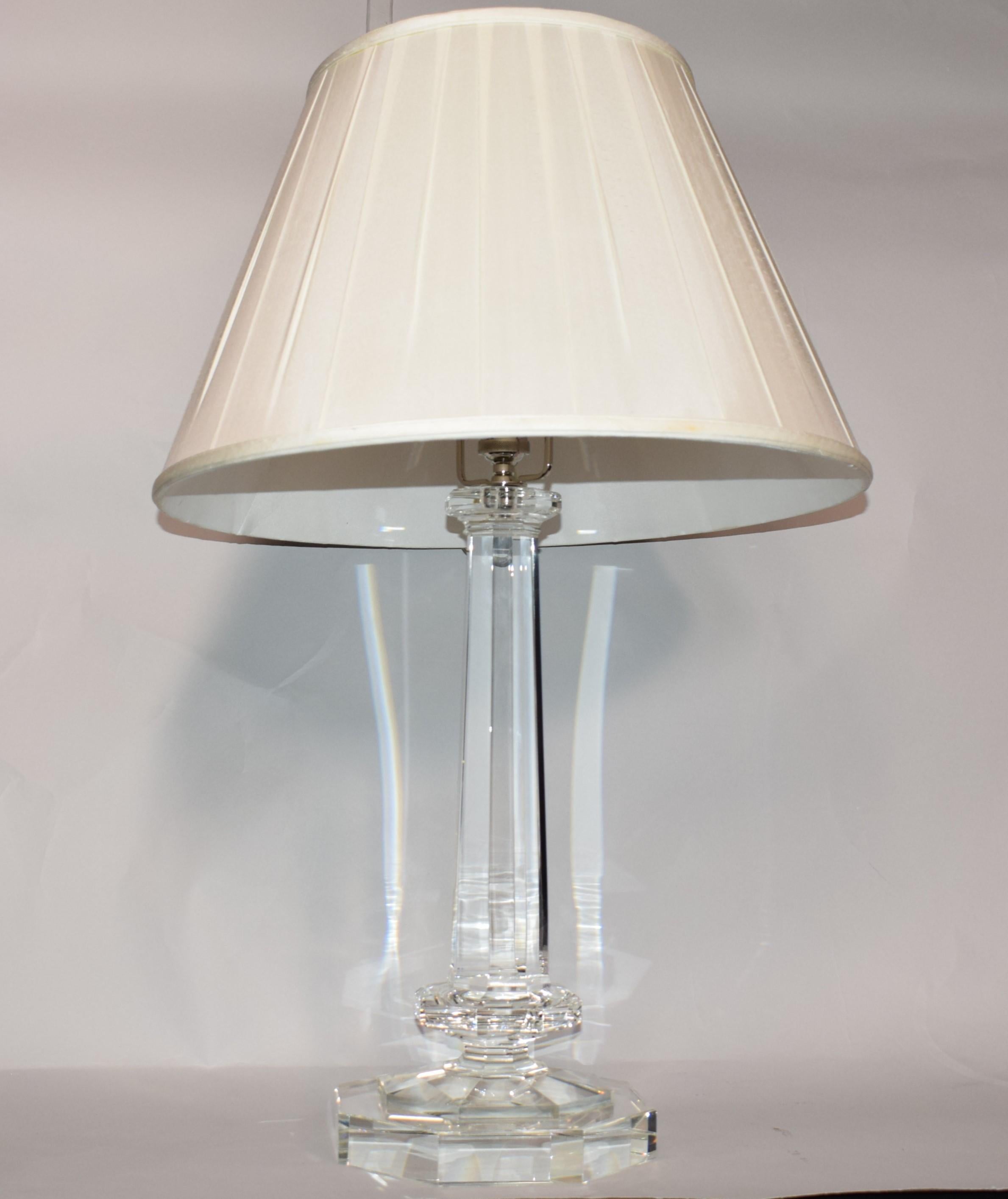Crystal Pair of Lamps