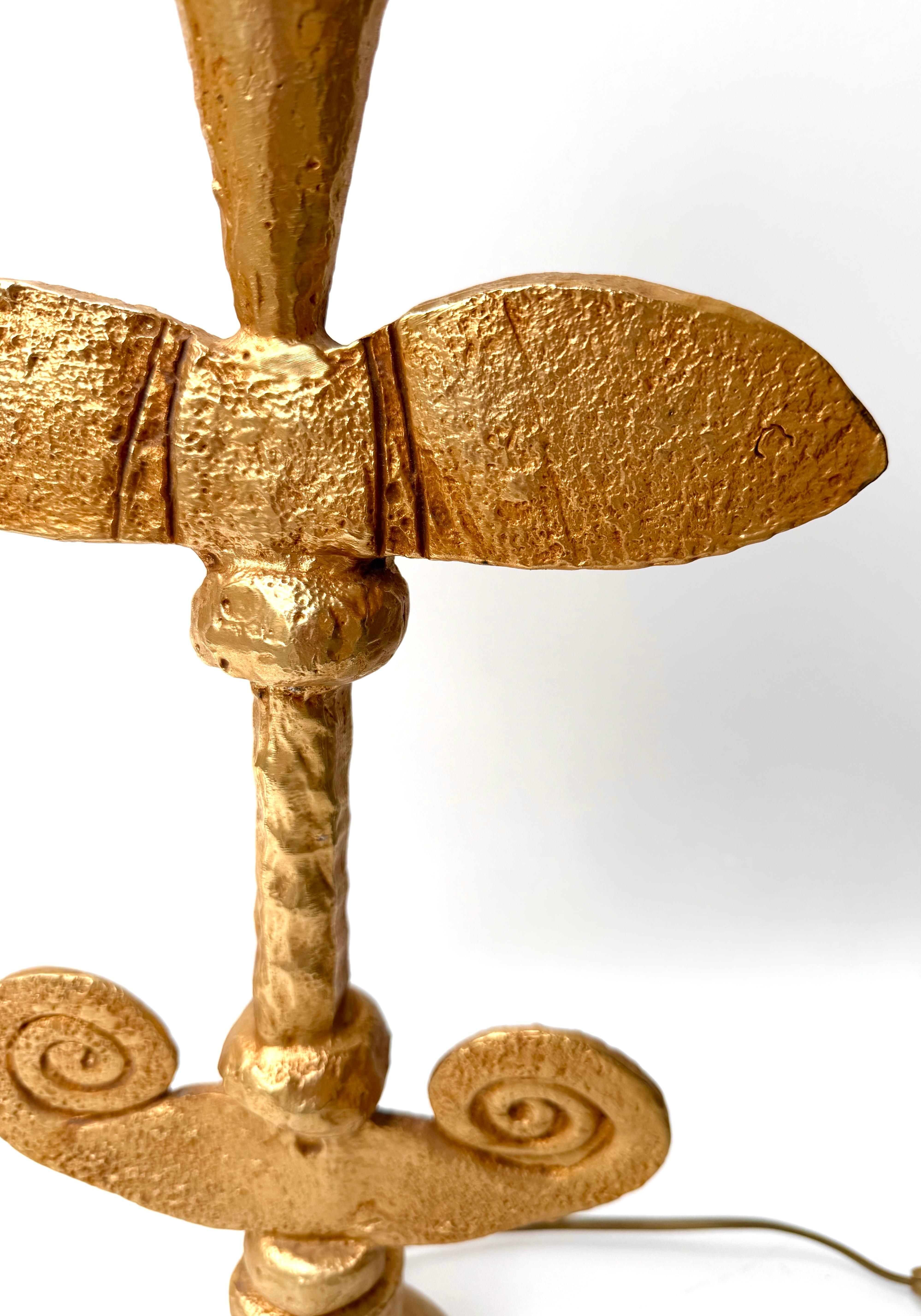 Lampenpaar Vergoldetes Metall von Pierre Casenove für Fondica, Frankreich, 1990er Jahre im Angebot 3