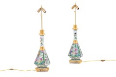 Pair of Lamps in Canton Porcelain, circa 1880