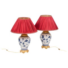 Pair of Lamps in Japanese Porcelain and Gilt Bronze, circa 1880