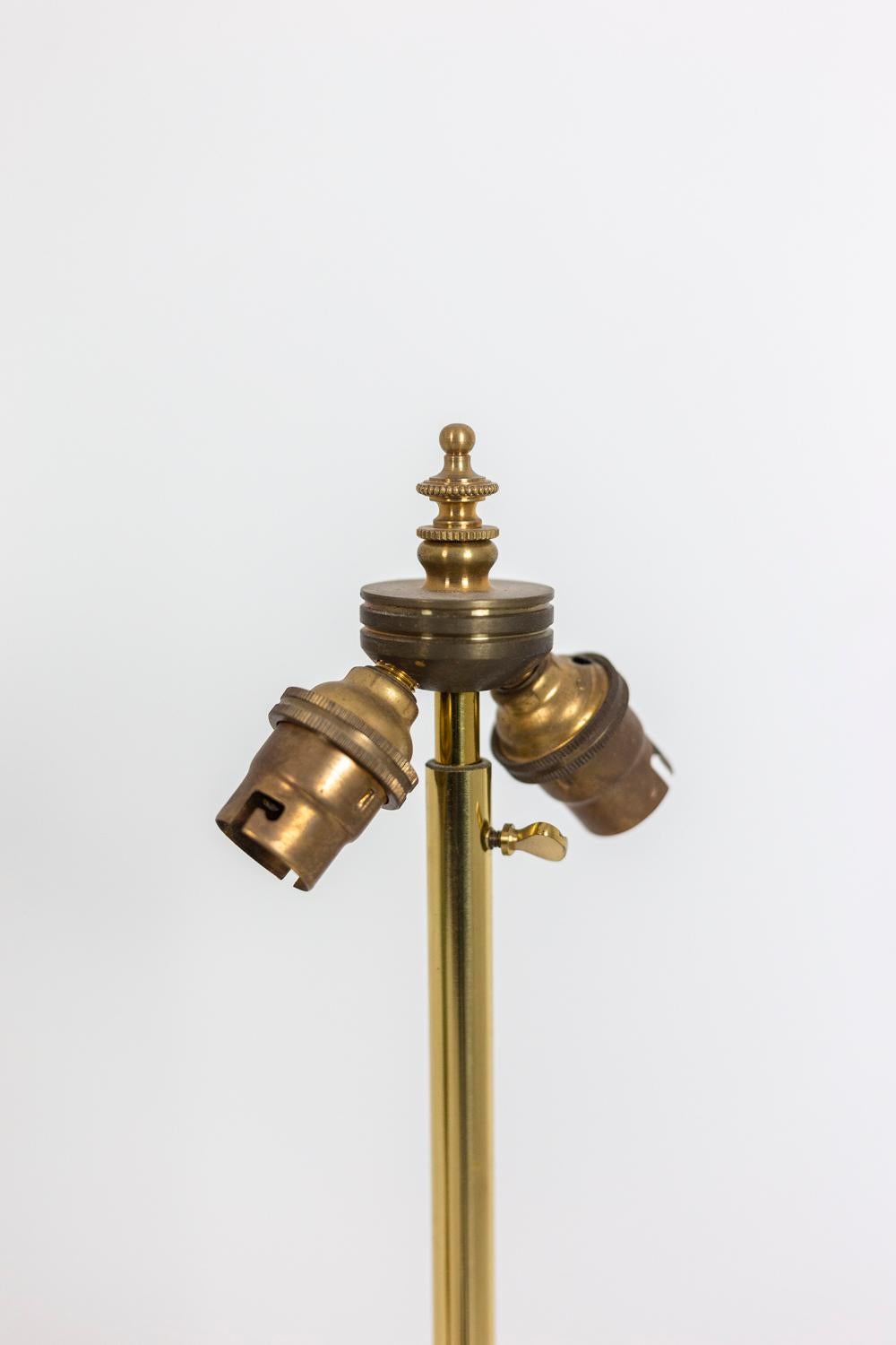 Paire de lampes en plaqué et bronze doré, vers 1880 en vente 1