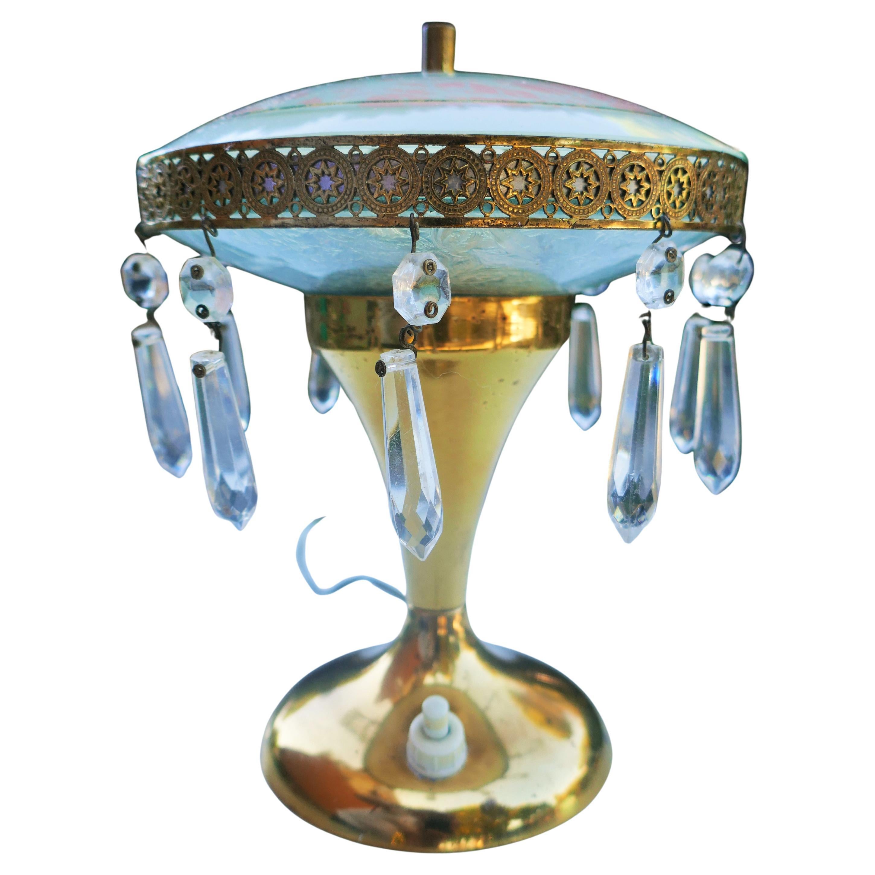 Pair of lamps in the style of Brusotti Fontana.
The lower glass reproduces ice.
Good condition.
The chandelier is available.
Thank you.