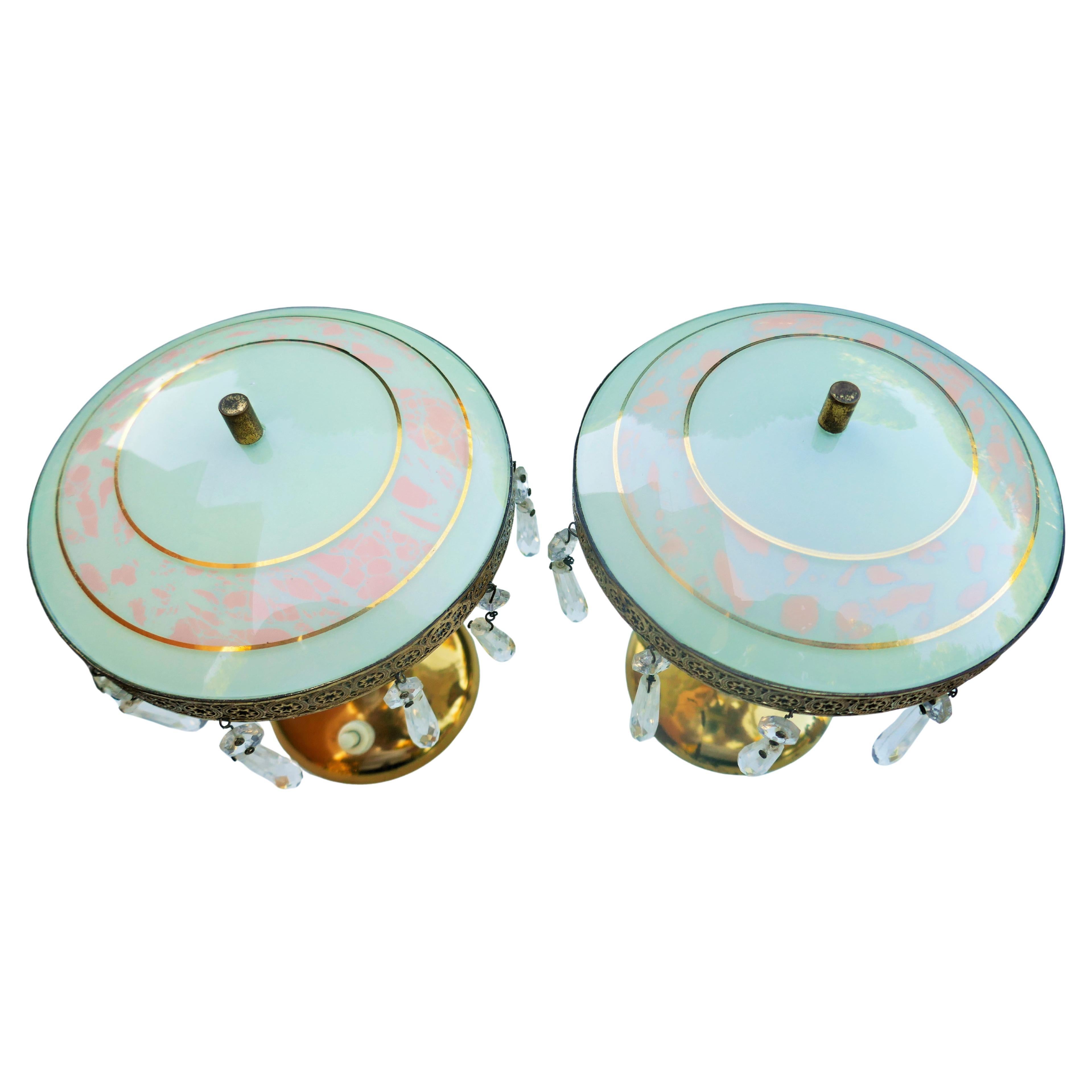 Pair of lamps in the style of Brusotti Fontana In condizioni buone in vendita a Lugo, IT