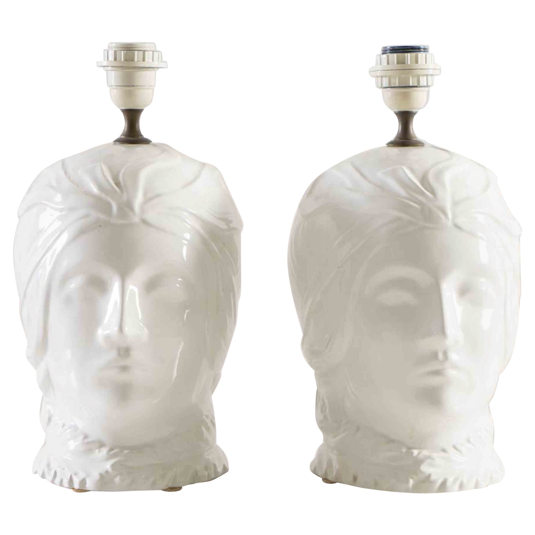 Paire de lampes en céramique émaillée dans le style de Tommaso Barbi.

Fabriqué en Italie, vers les années 1980.

Bonnes conditions. 

