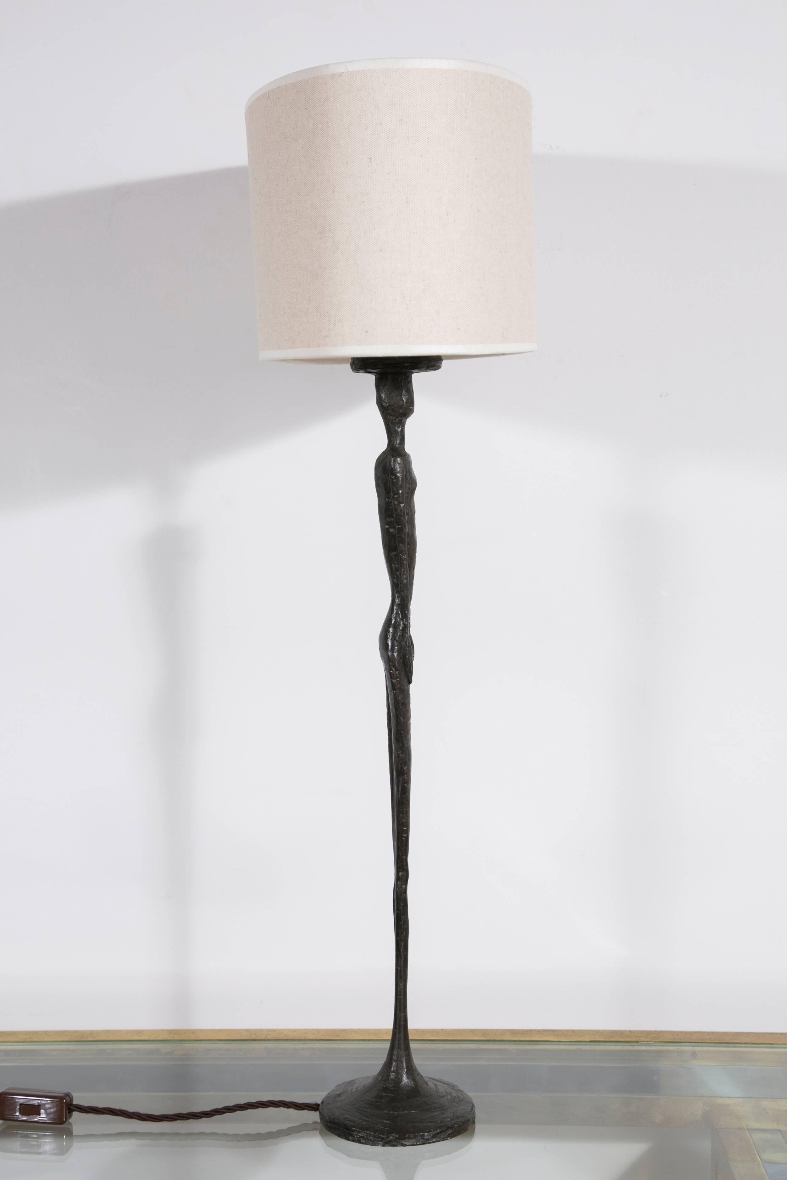 Late 20th Century Pair of Lamps Inspired by Alfredo Giacometti