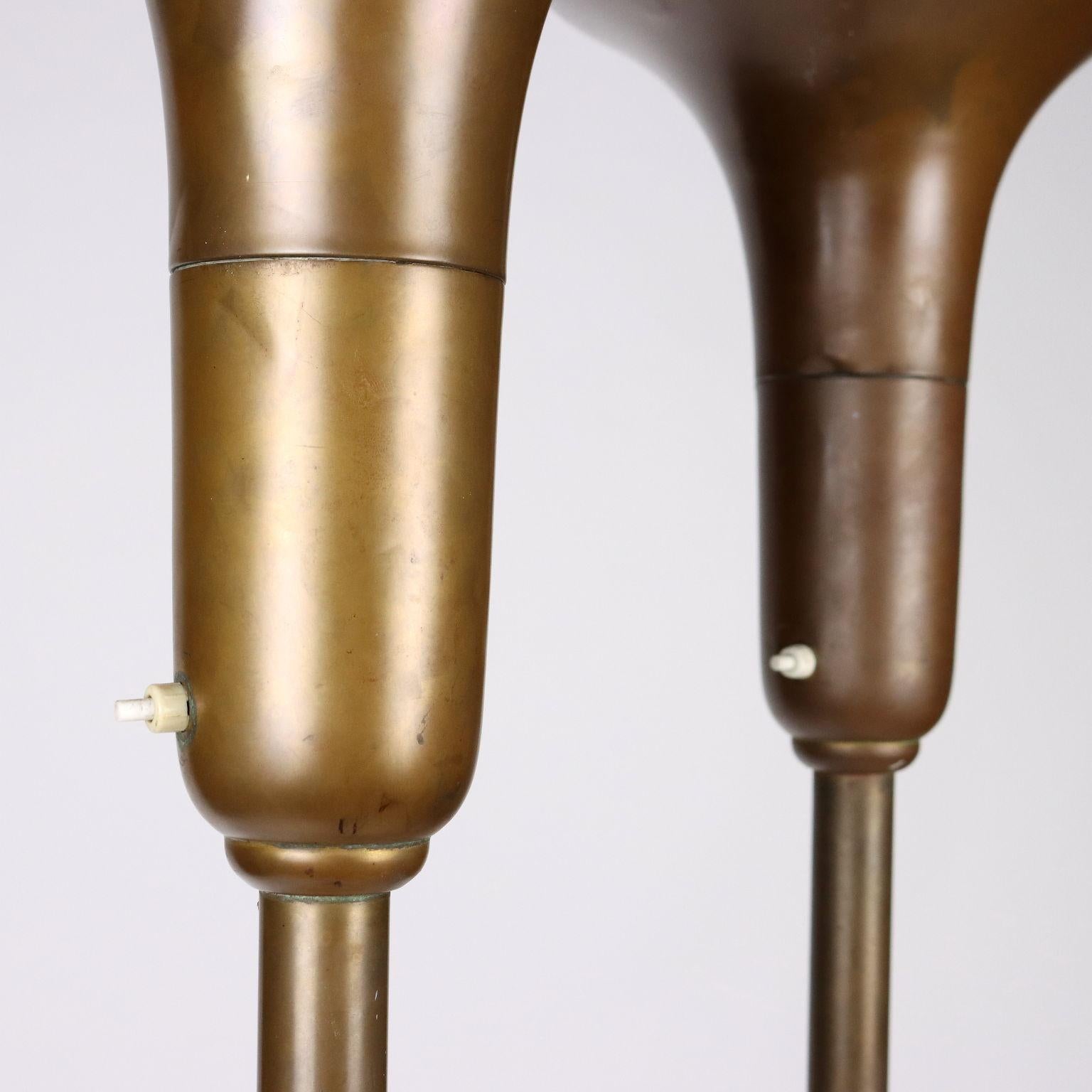 Italian Pair of Lamps Luminator Brass Italy 1940s