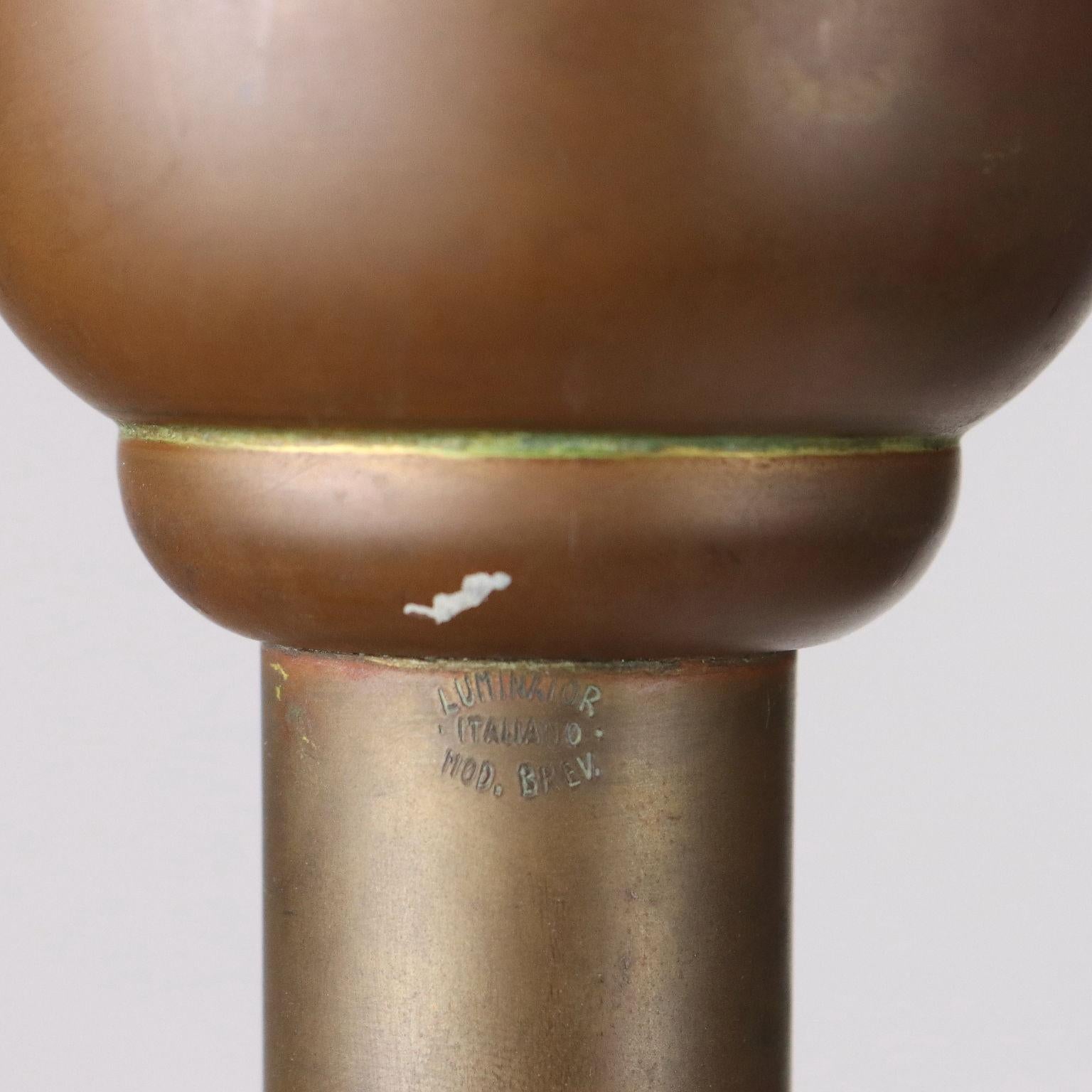 Pair of Lamps Luminator Brass Italy 1940s 3