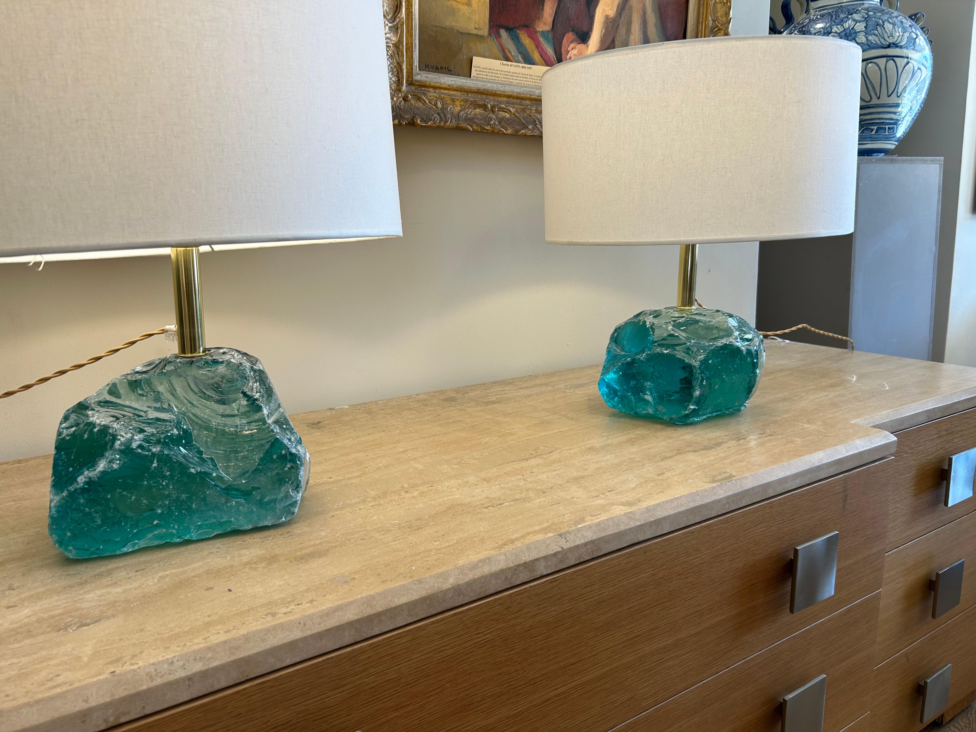 Paire de lampes de Murano, style Brotto en vente 2