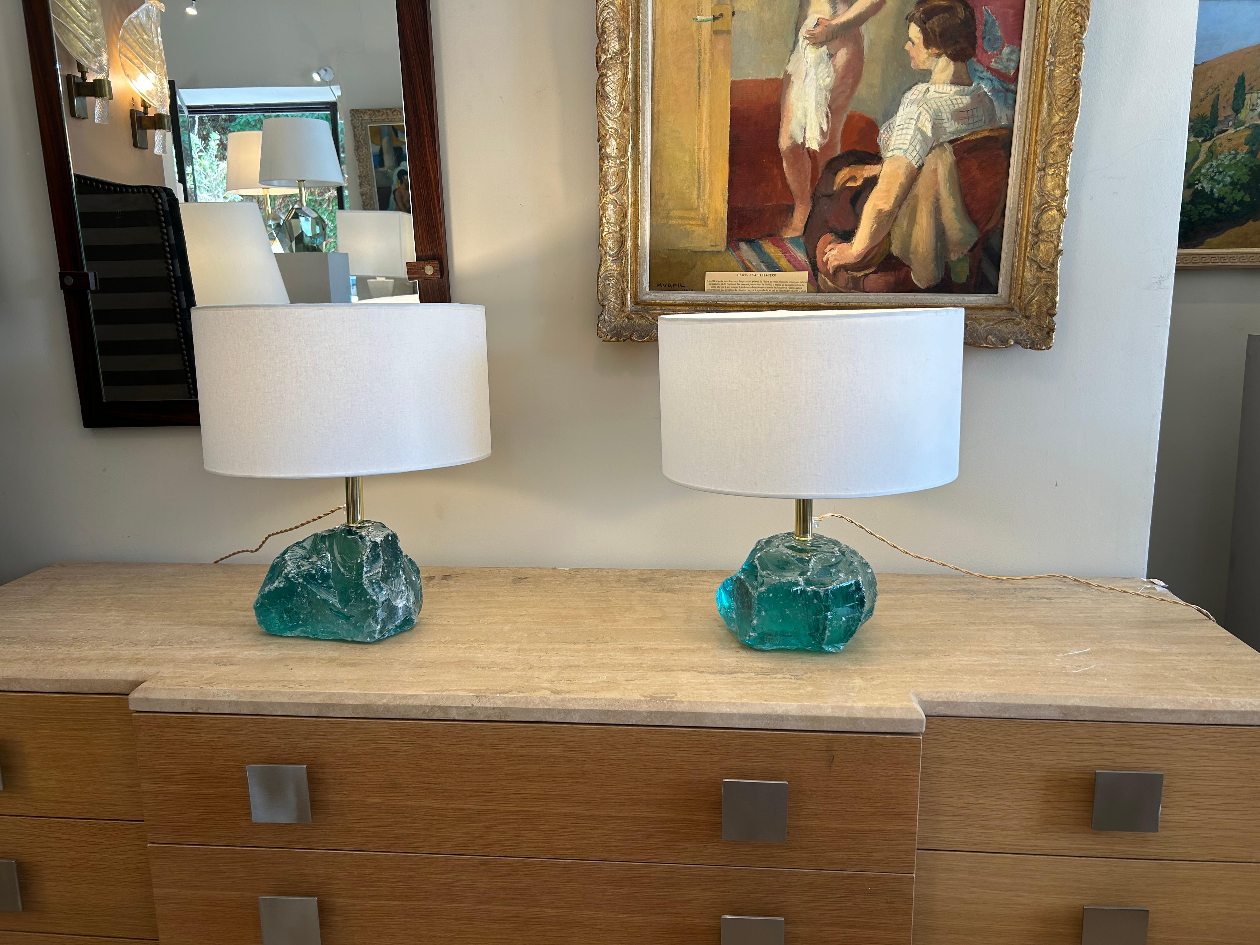 Paire de lampes de Murano, style Brotto en vente 3