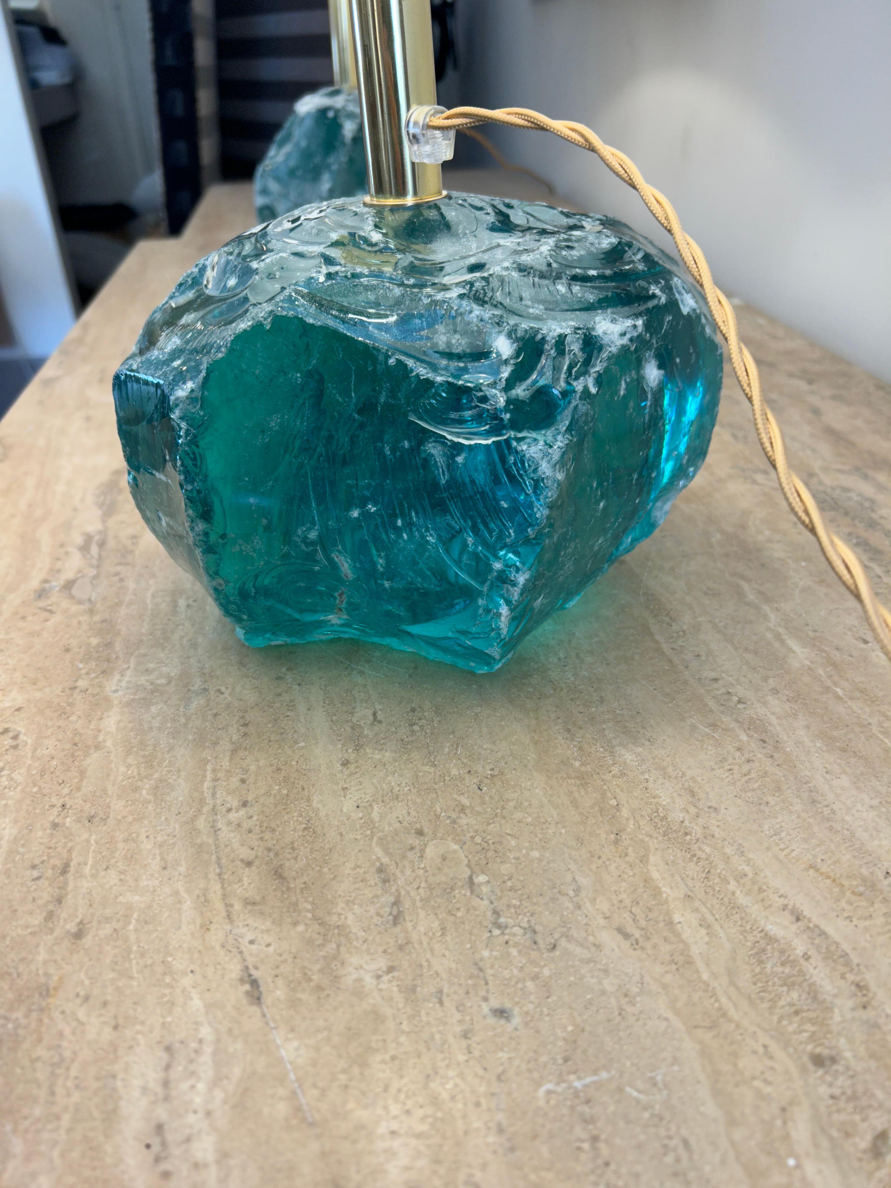 Martelé Paire de lampes de Murano, style Brotto en vente