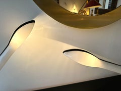 Pareja de lámparas de cristal de Murano y metal de ITRE, Italia, años 80