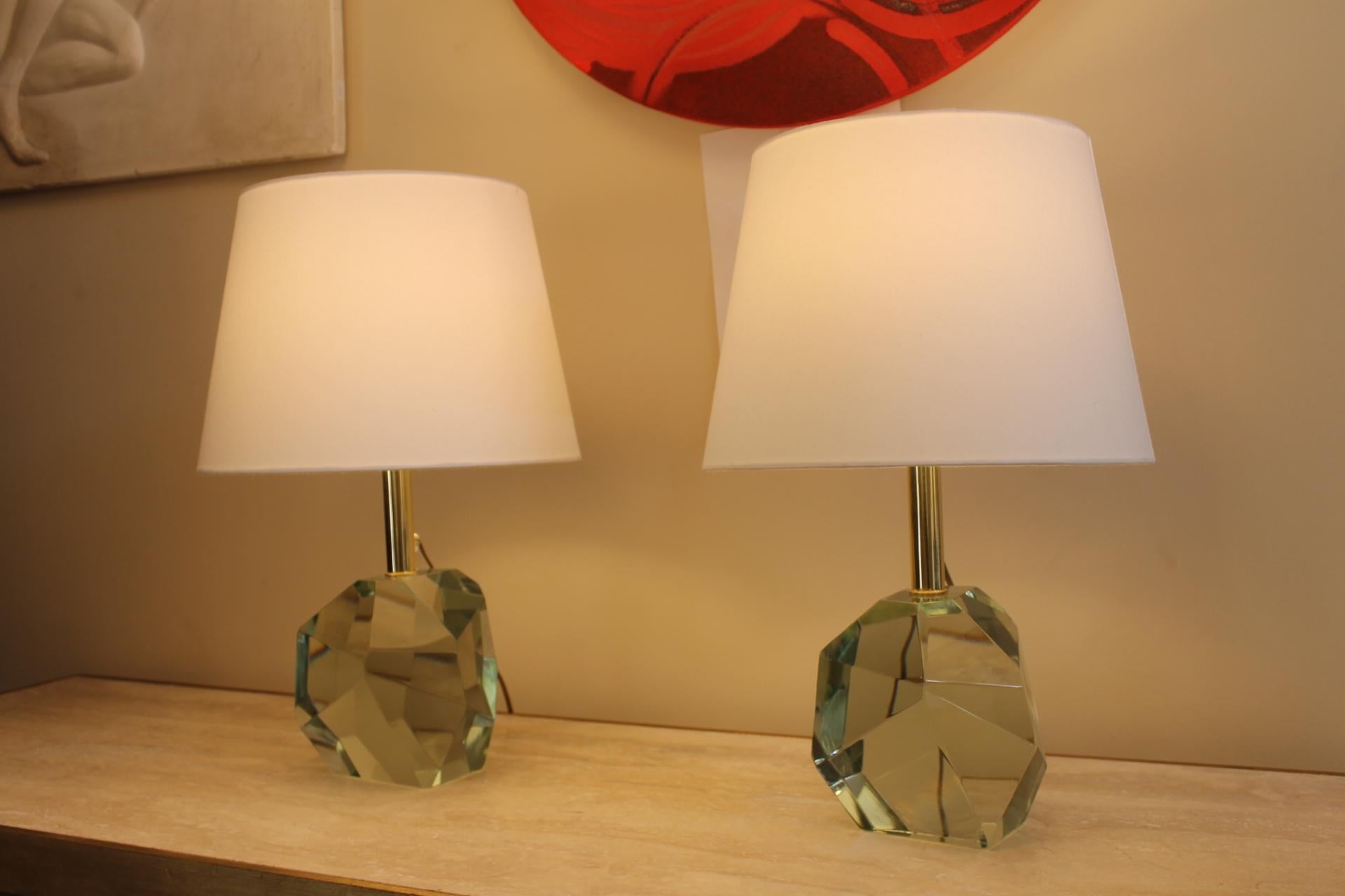 Pair of Lamps, Murano Glass, Pebbles, 20th For Sale 3