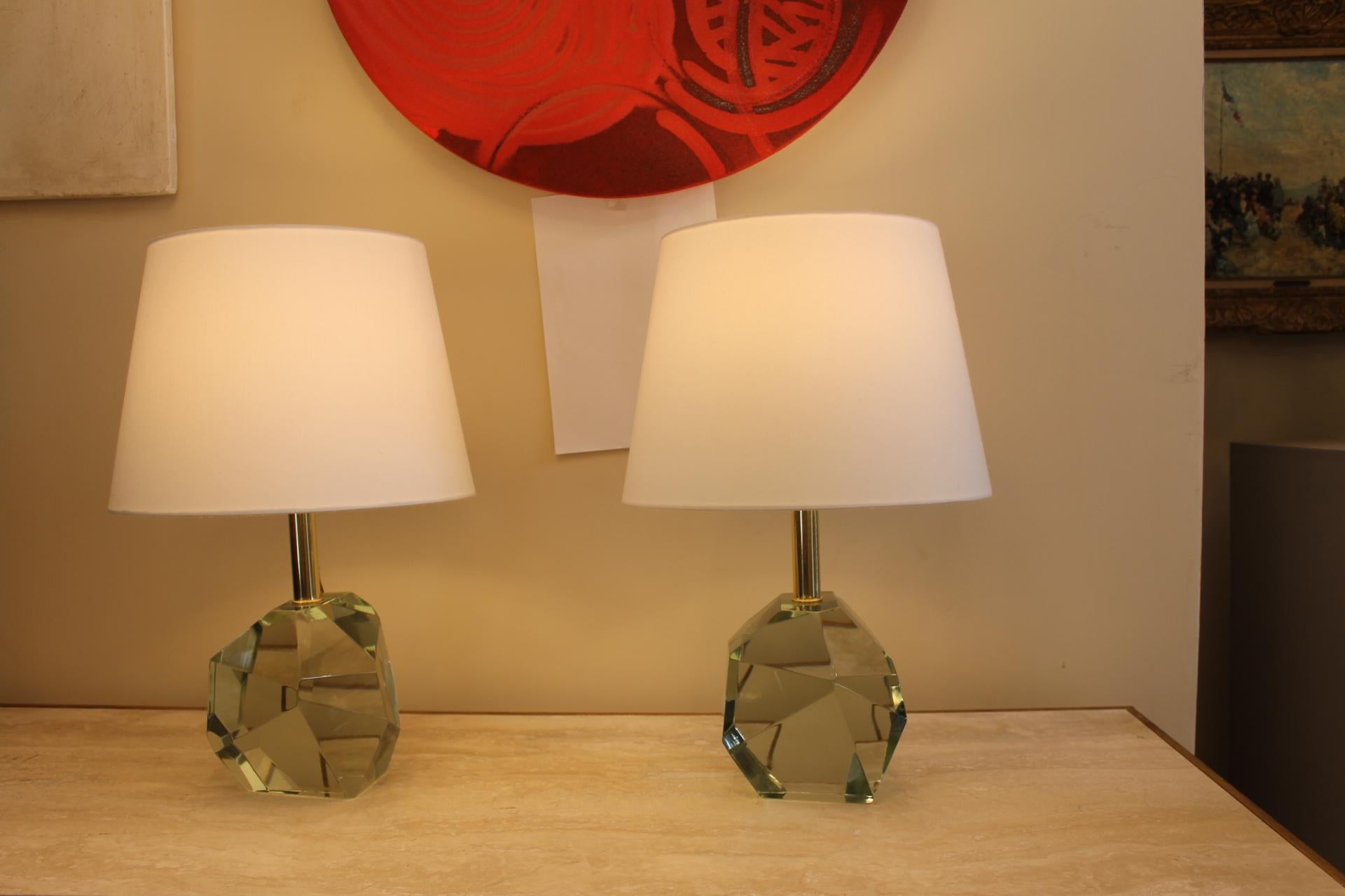 Pair of Lamps, Murano Glass, Pebbles, 20th For Sale 7