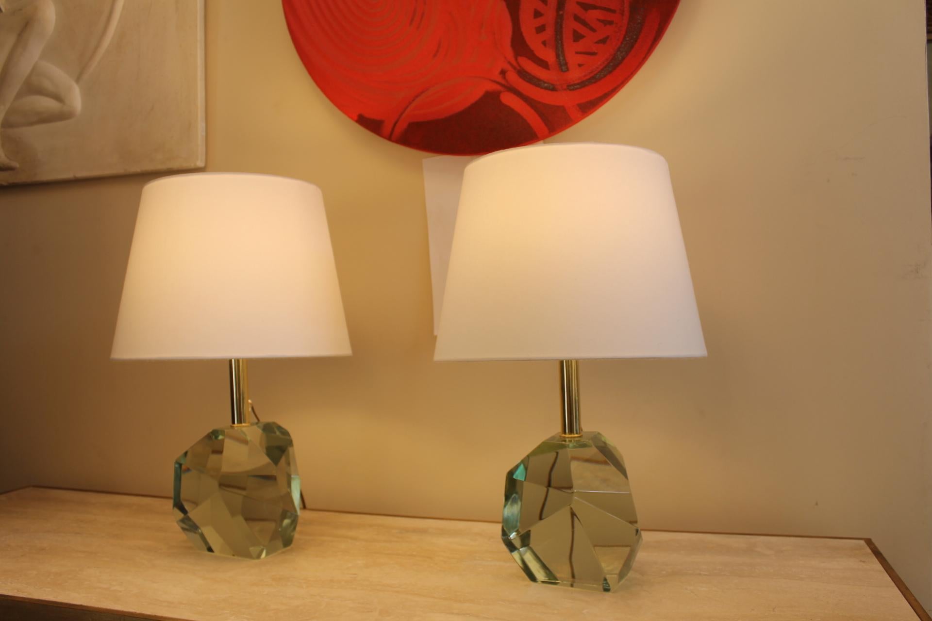 Pair of Lamps, Murano Glass, Pebbles, 20th For Sale 8