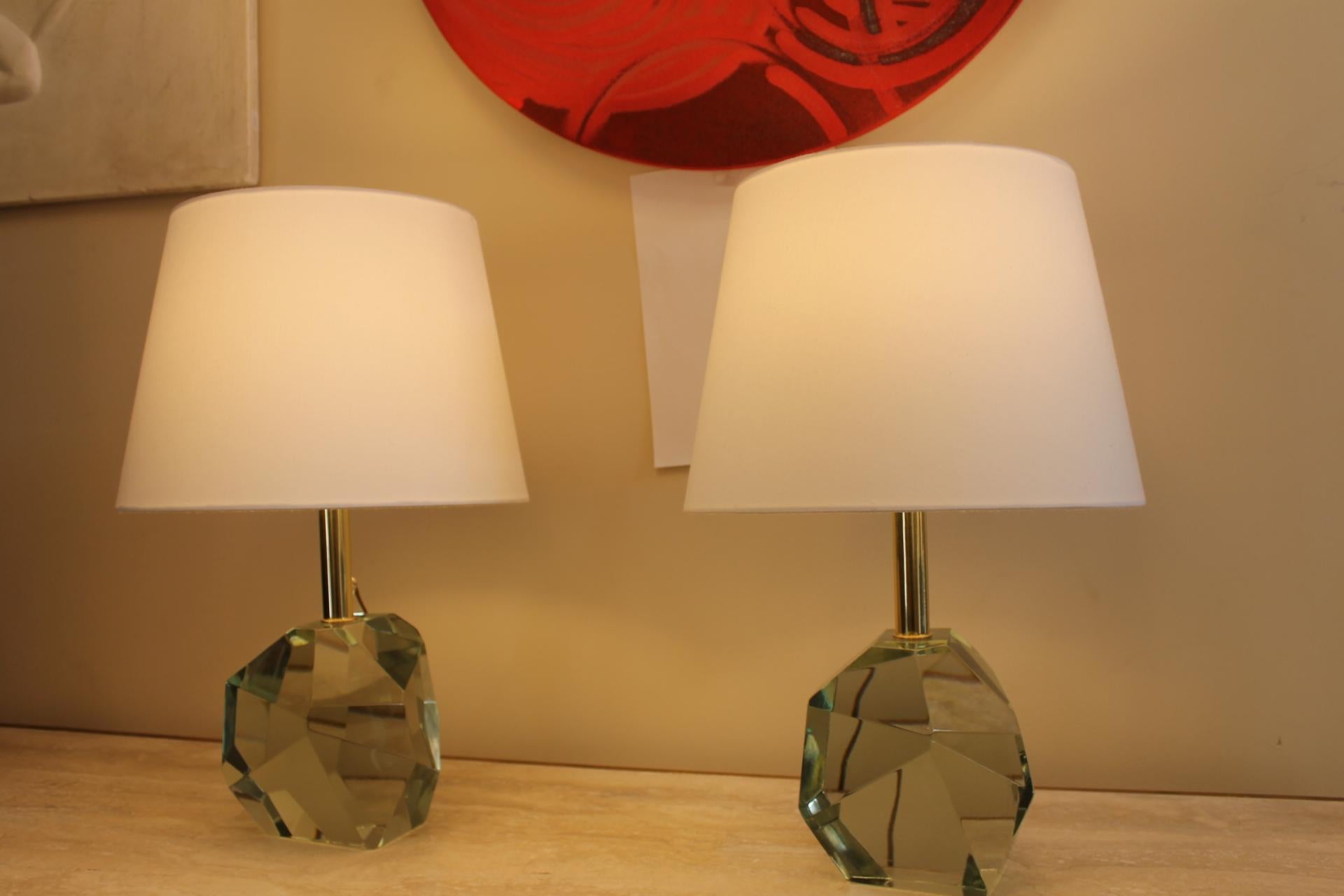 Pair of Lamps, Murano Glass, Pebbles, 20th For Sale 9
