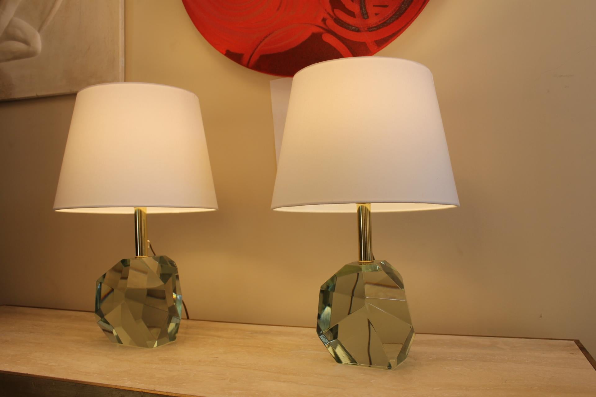 Pair of Lamps, Murano Glass, Pebbles, 20th For Sale 10