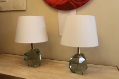 Pair of Lamps, Murano Glass, Pebbles, 20th