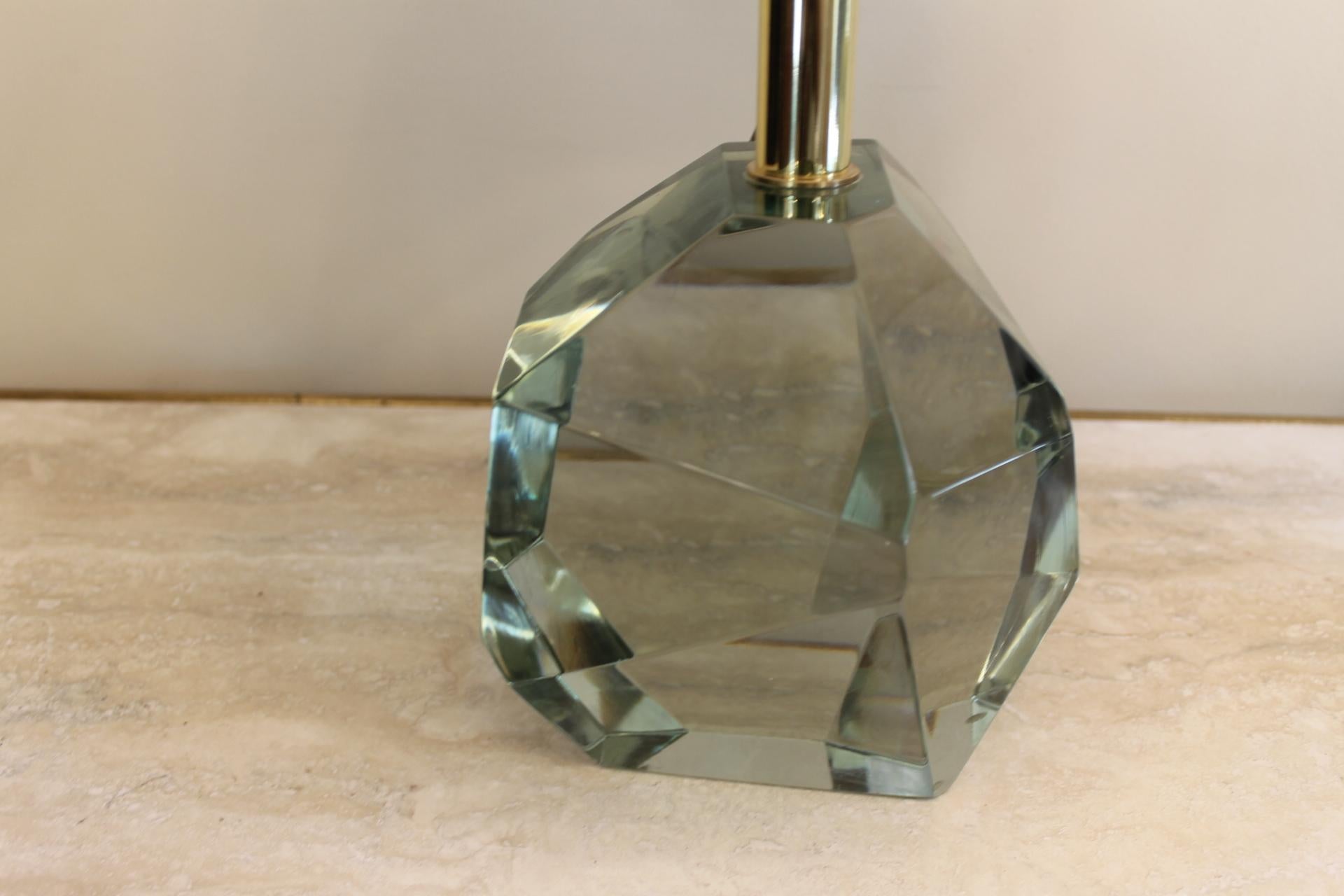 20ième siècle Paire de lampes, verre de Murano, galets, 20ème en vente