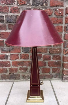 Pair of lamps "obelisk" in lacquered wood circa 1970