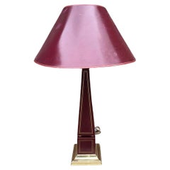 Pareja de lámparas "obelisco" de madera lacada circa 1970