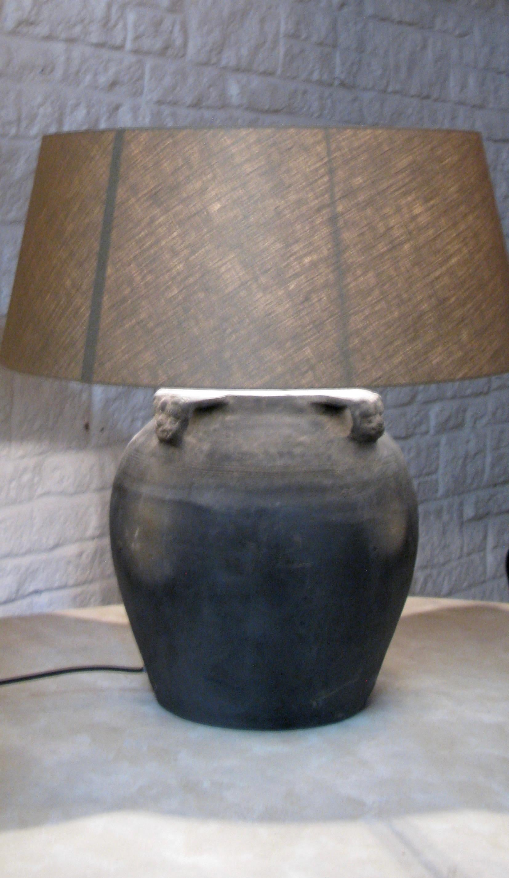 clay pot lamps
