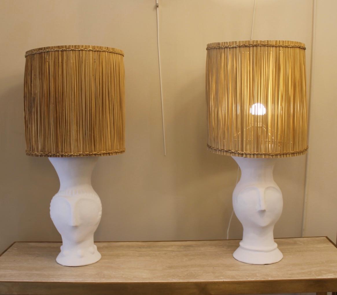 Pair of Lamps, Plasters, Sculptures, XX th 10