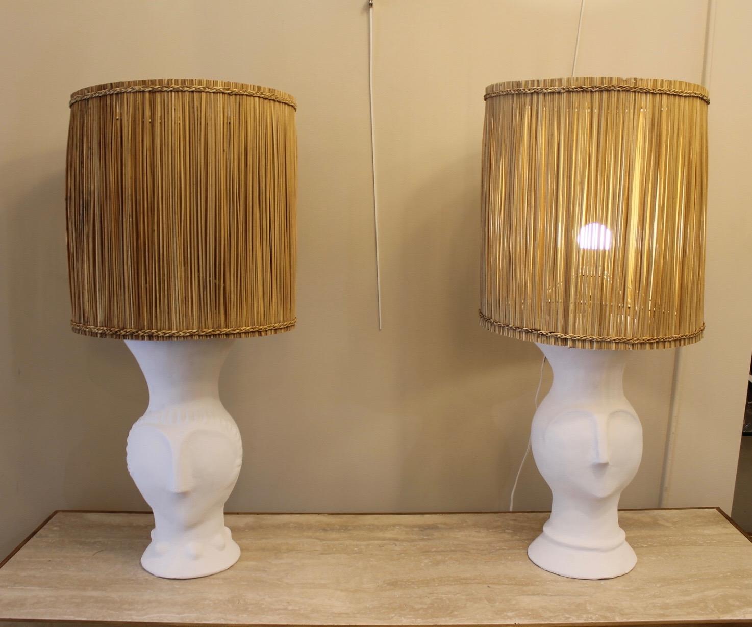 Pair of Lamps, Plasters, Sculptures, XX th 11
