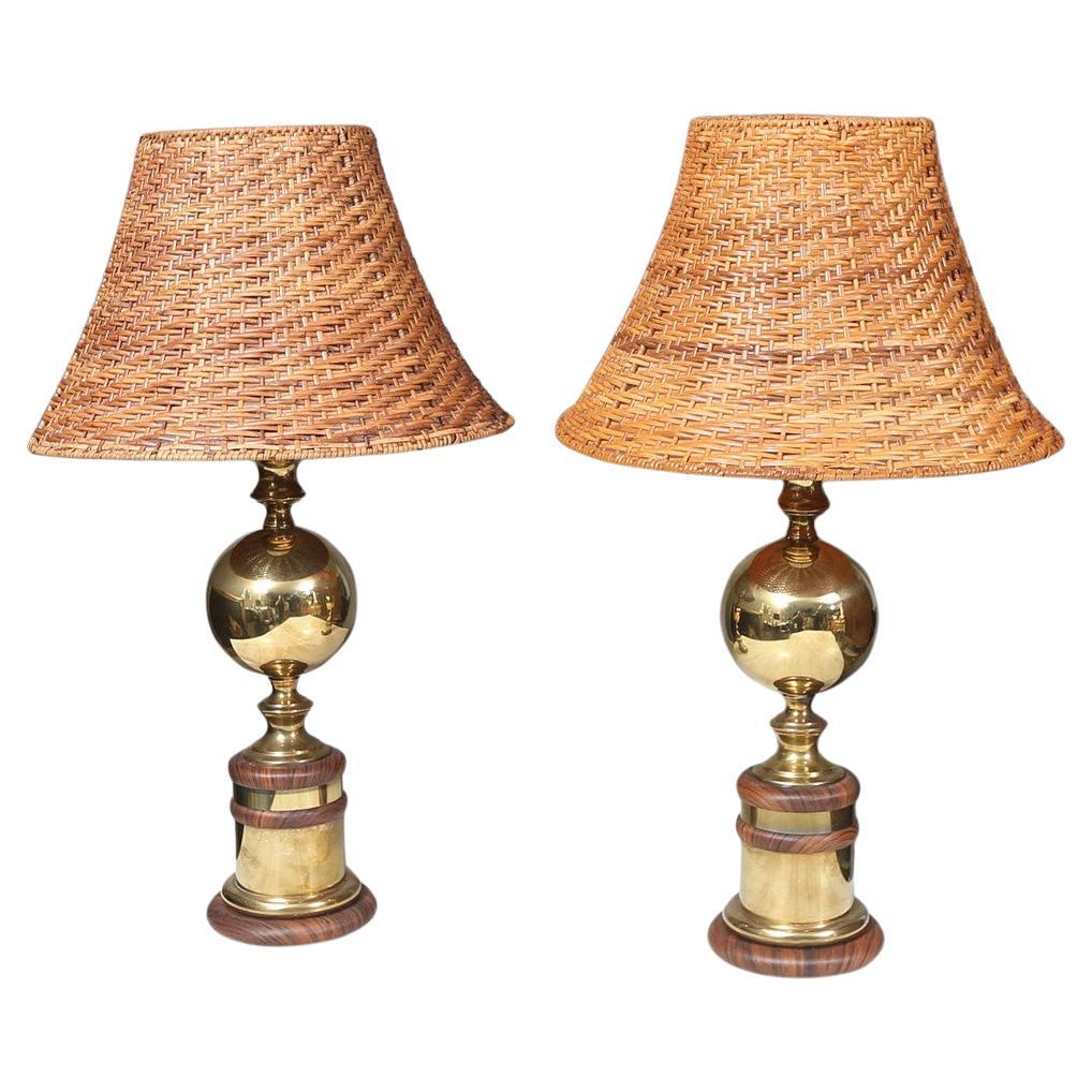 Pair of lamps second half of the 20th century For Sale
