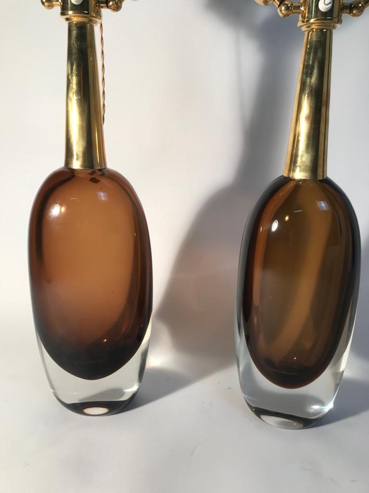 Pair of lamps Seguso Venezia 1950s In Excellent Condition For Sale In Firenze, Toscana