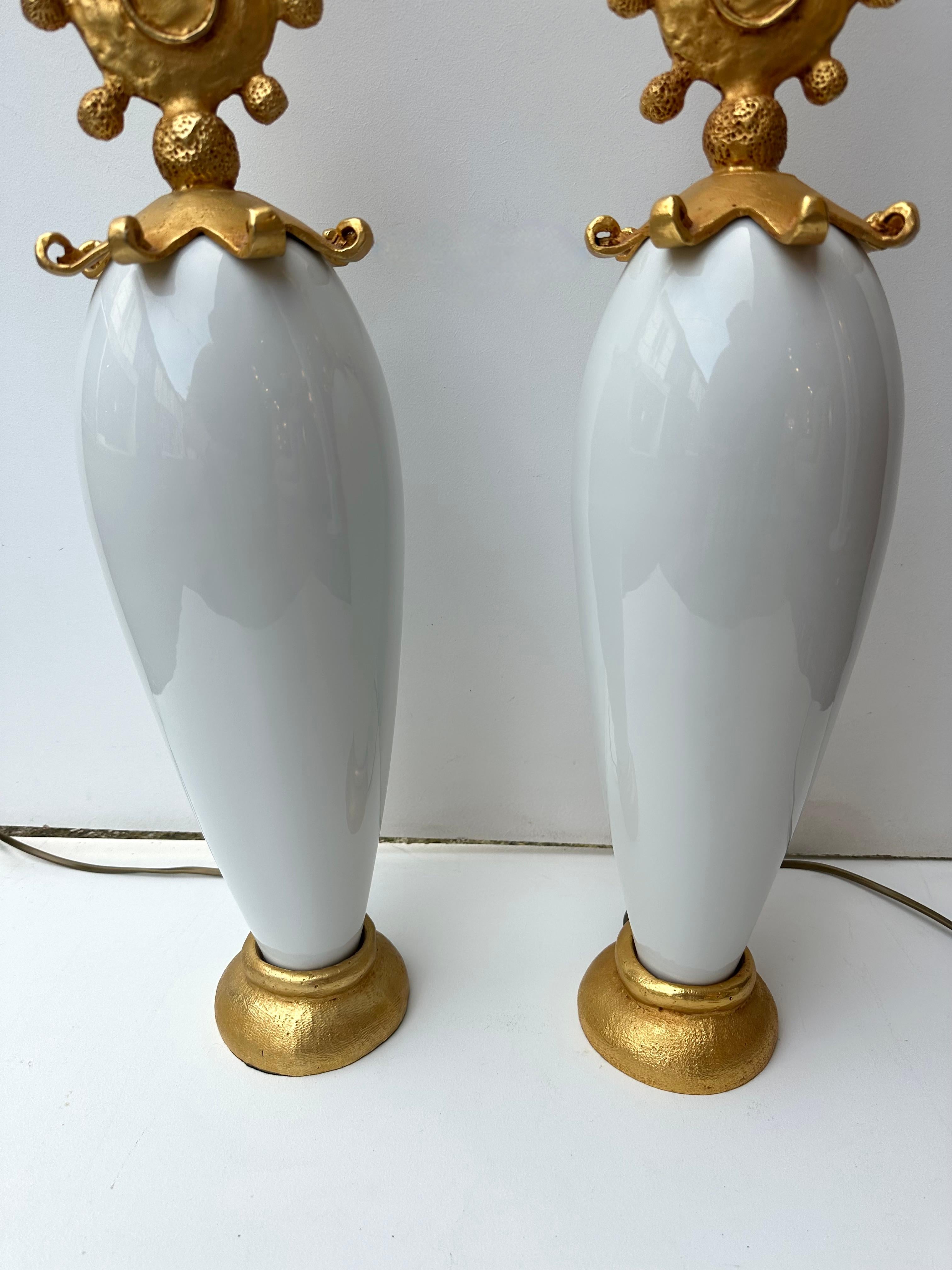 Brutalismo Coppia di lampade Sun di Pierre Casenove per Fondica, Francia, anni '90 in vendita