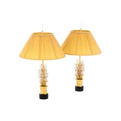 Pair of Lamps with Glass Crystals, 1970s