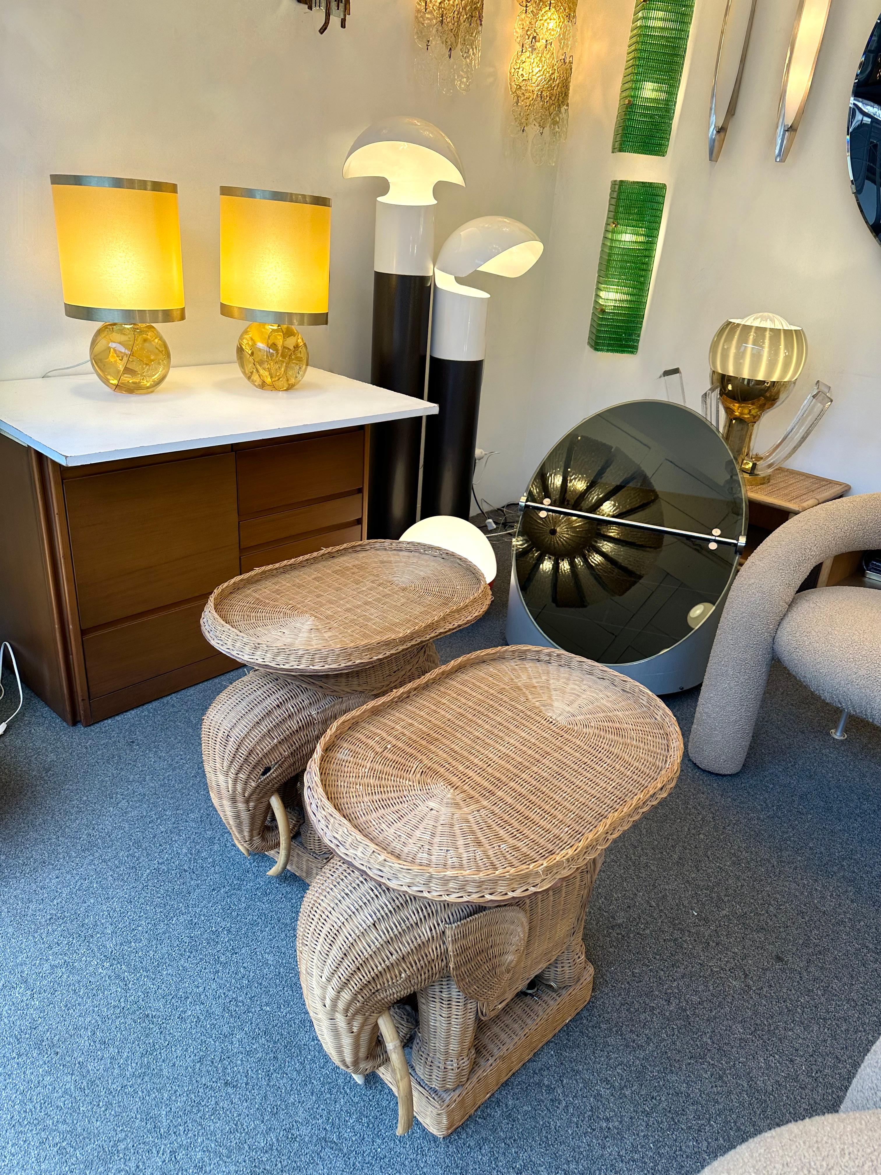 Paire de lampes en résine fractale jaune par François Godebski , France, années 1970 en vente 1