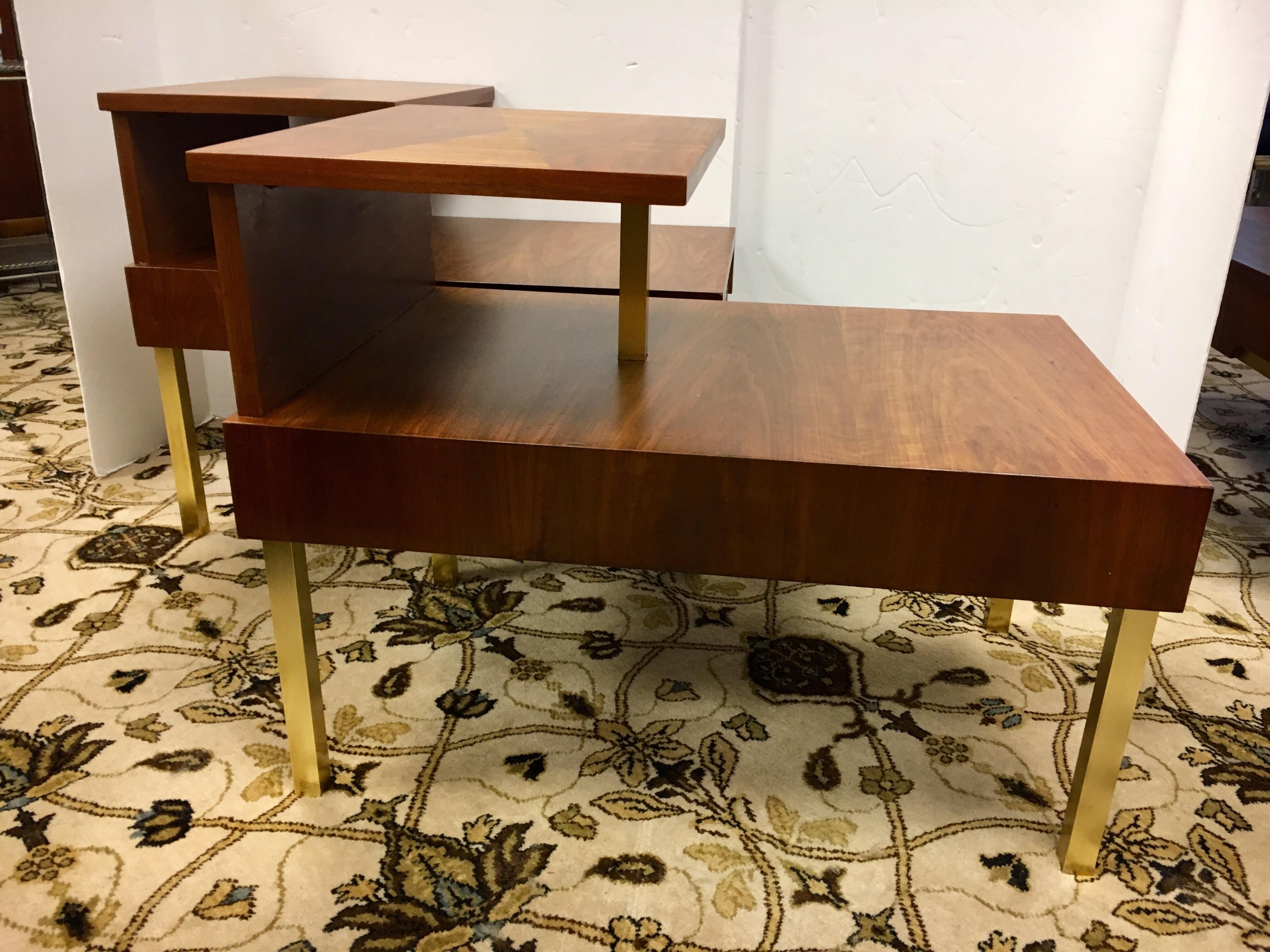 Pair of Lane Altavista Mid Century Modern Two-Tiered End Side Tables 2
