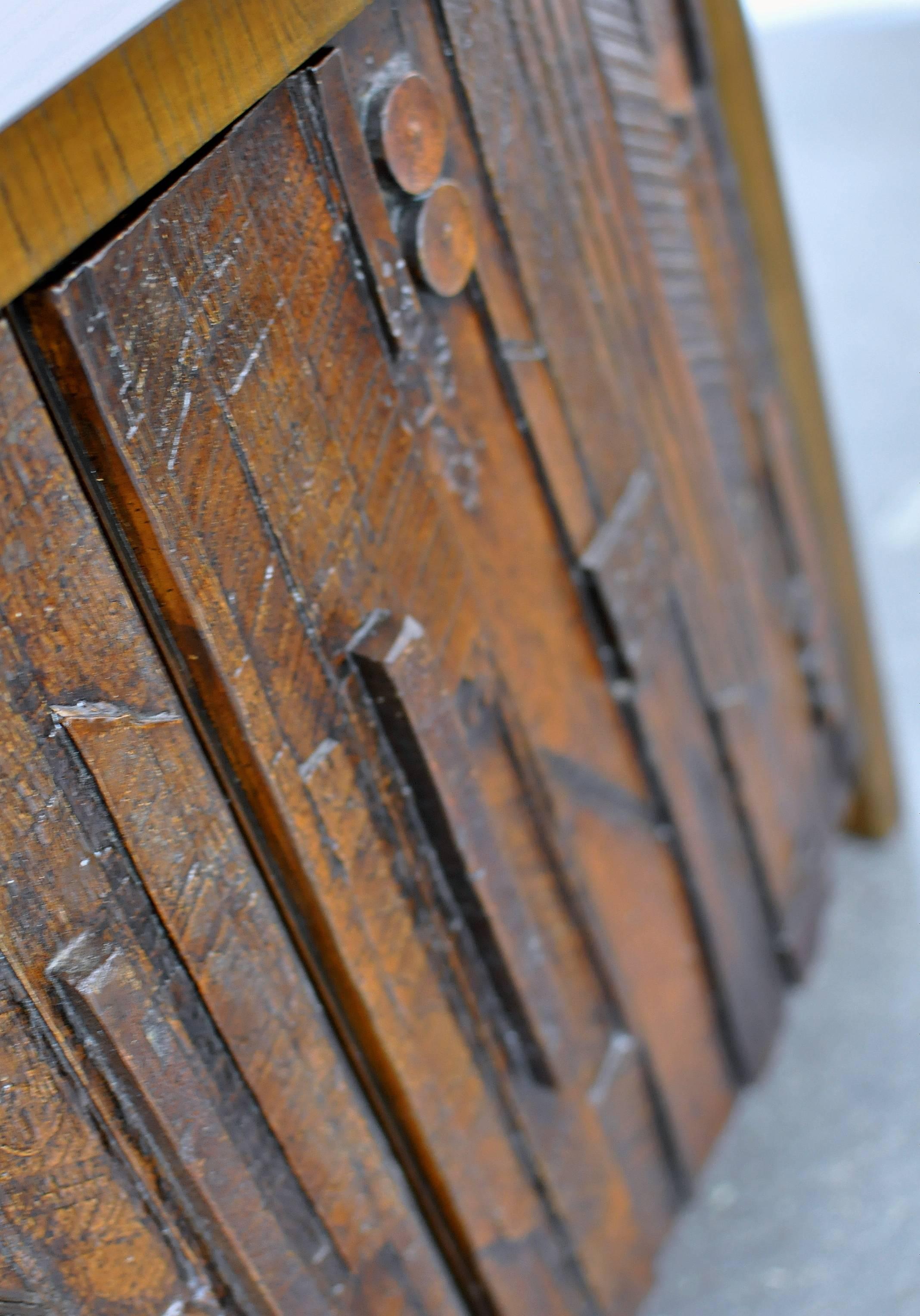 Mid-20th Century Pair of Lane Brutalist Nightstands