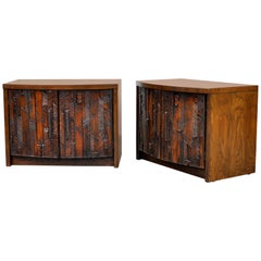 Pair of Lane Brutalist Nightstands