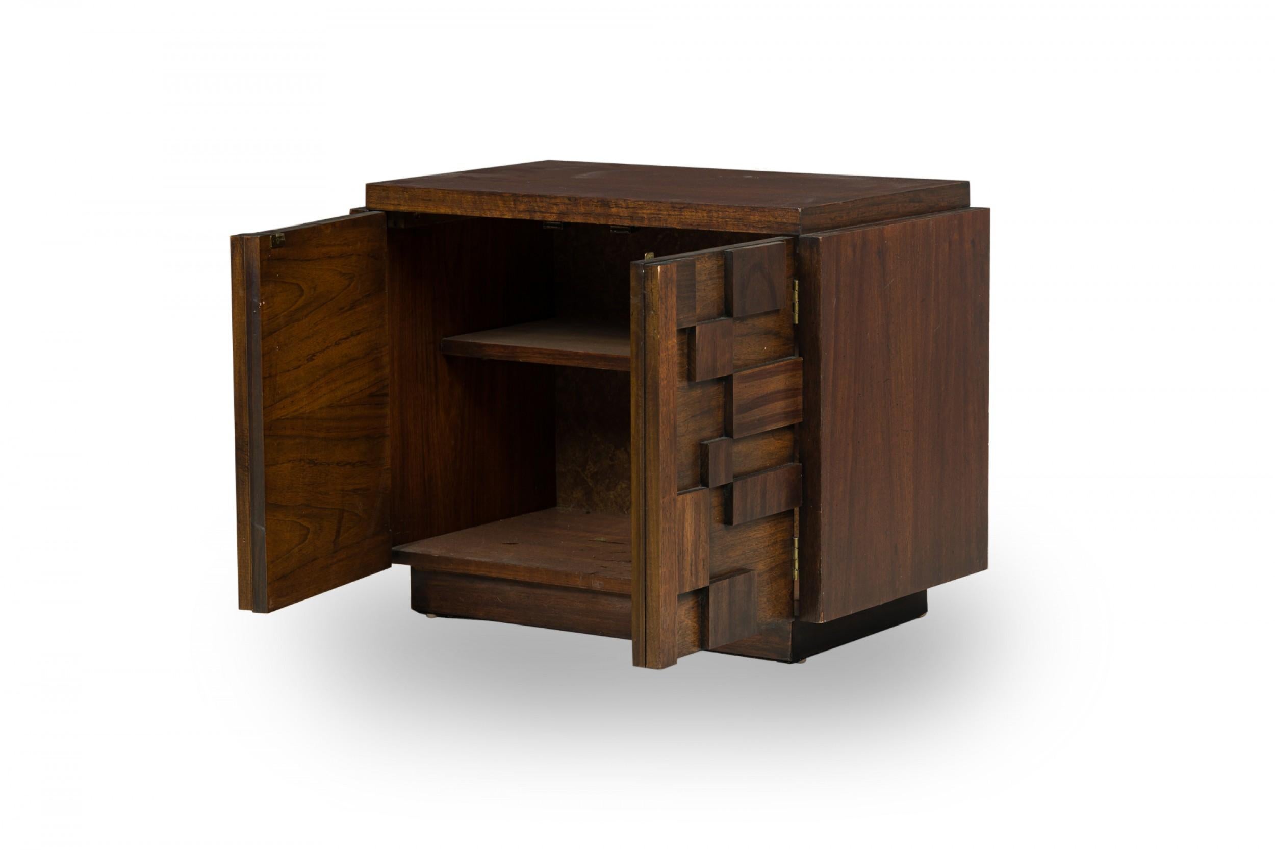 American Pair of Lane Furniture Modern Mahogany 