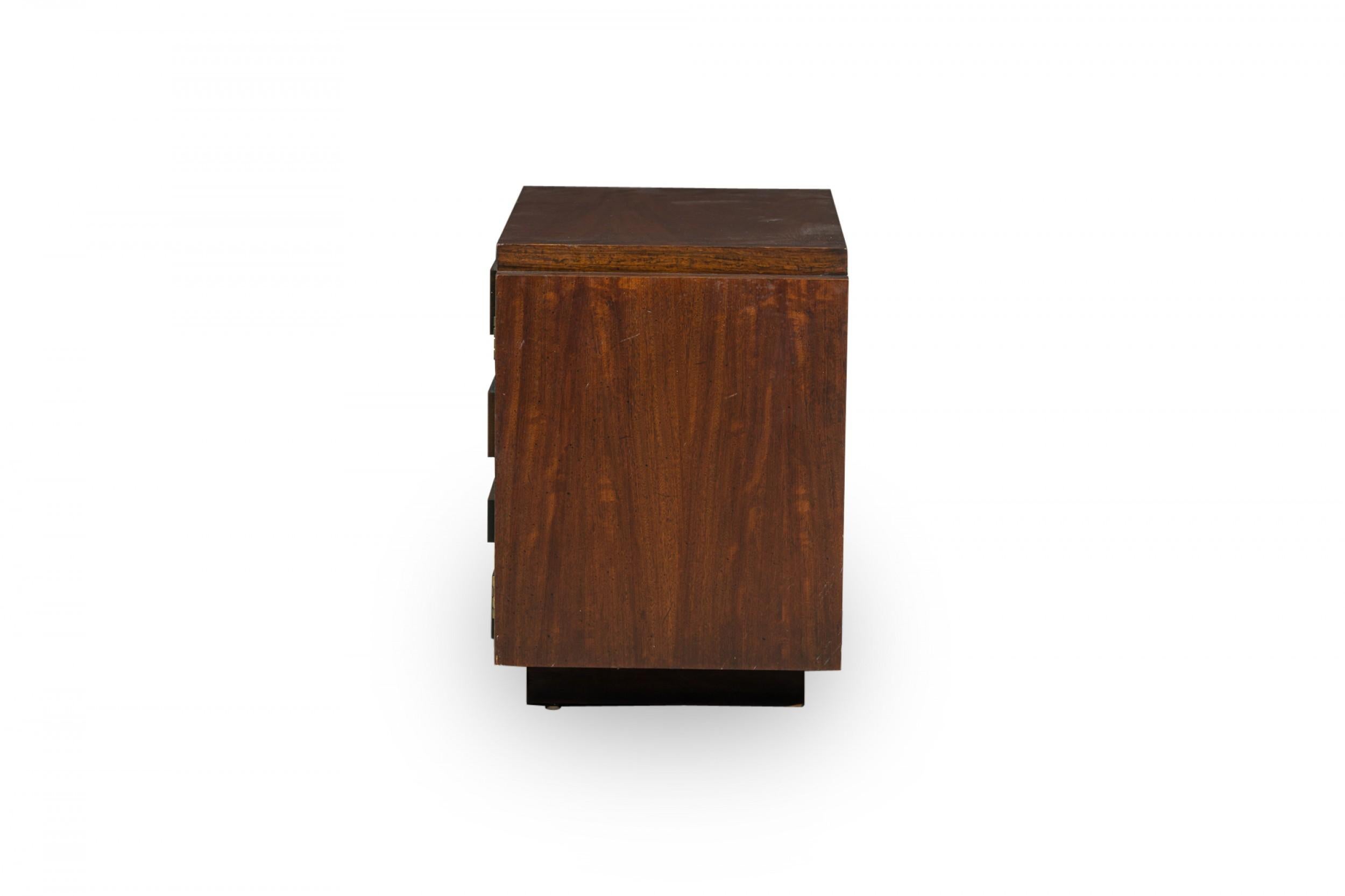 Hand-Crafted Pair of Lane Furniture Modern Mahogany 