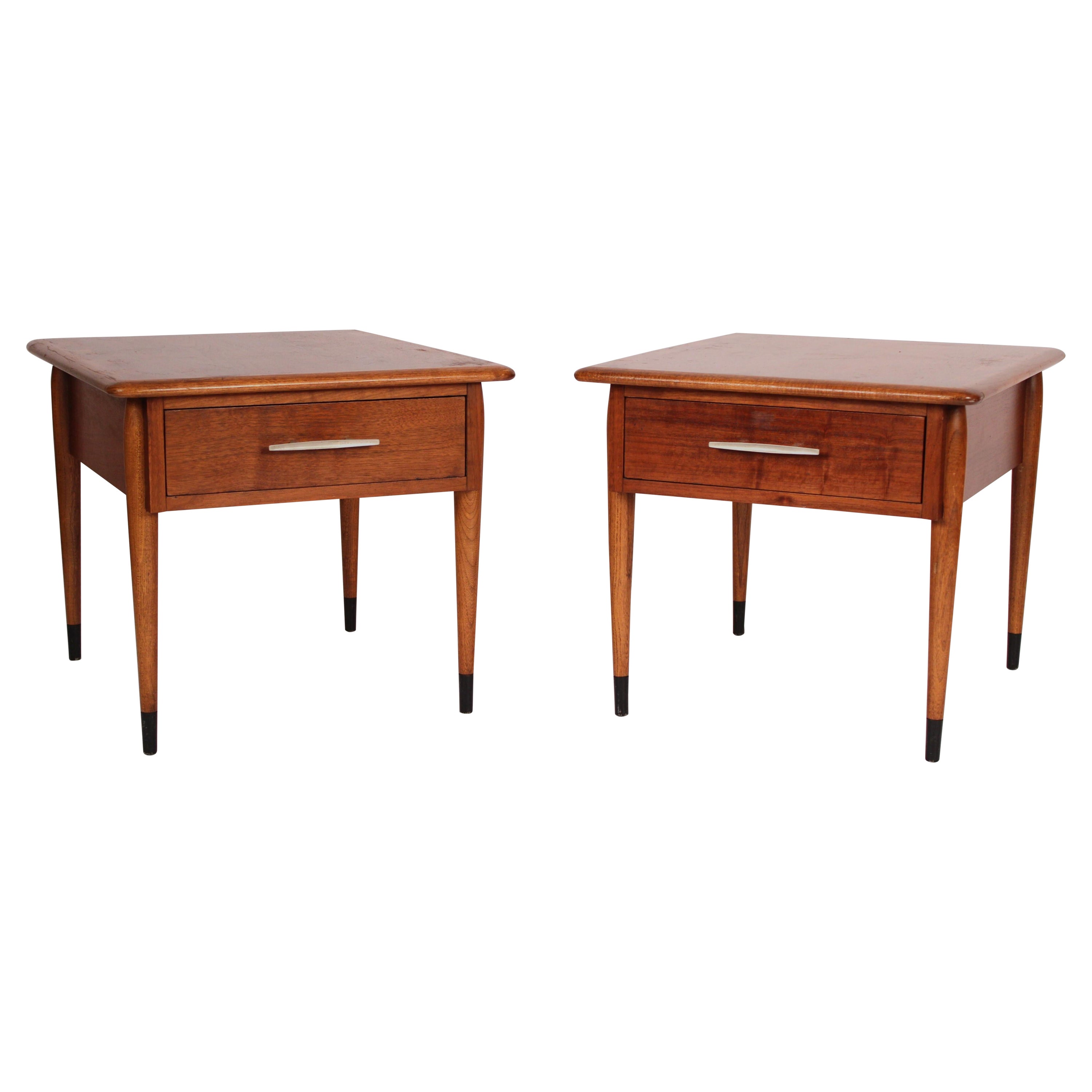Pair of Lane Mid Century Modern Walnut End Tables