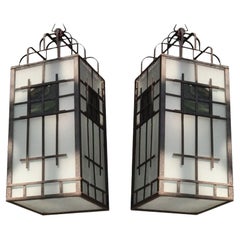 Pair of Lanterns, France, 1930, Art Deco, Falta Medida