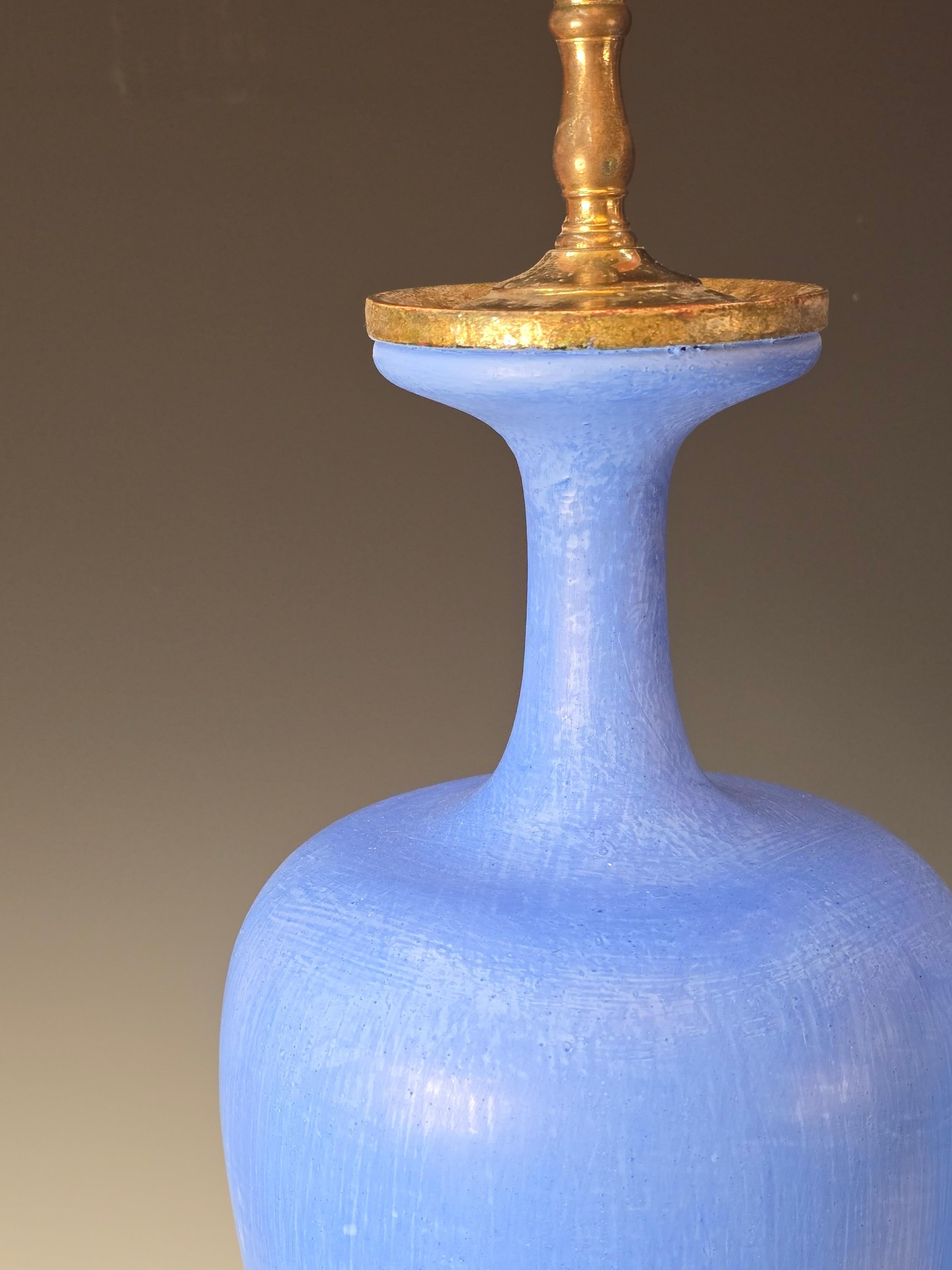 Pareja de lámparas venecianas azul lapislázuli Renacimiento neoclásico en venta